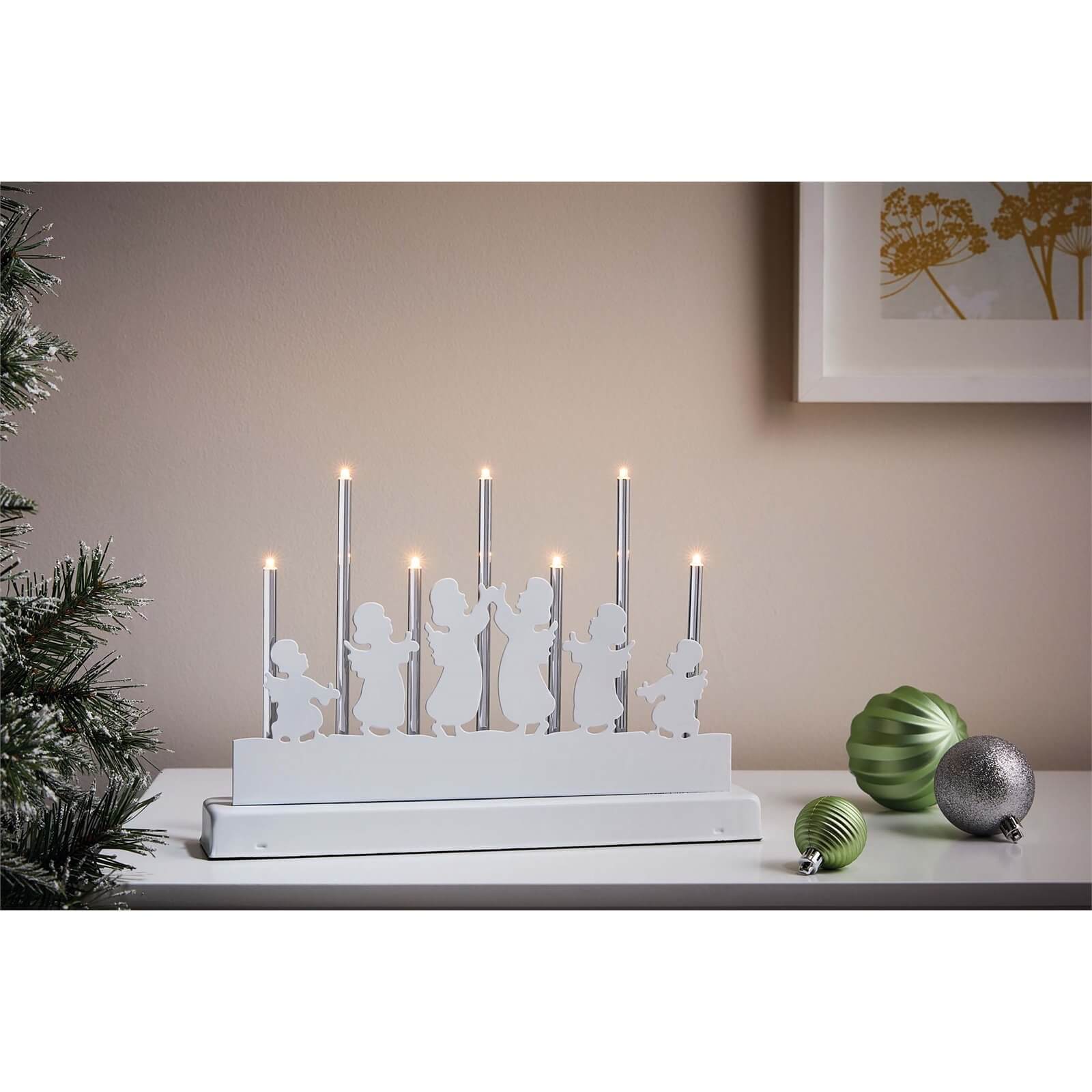 Metal Angel 7 Star LED Candle Bridge (Battery Operated)
