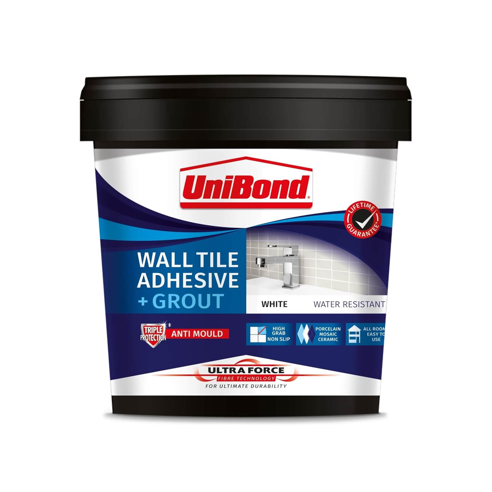 UniBond UltraForce Wall Tile Adhesive & Grout White 1.38kg
