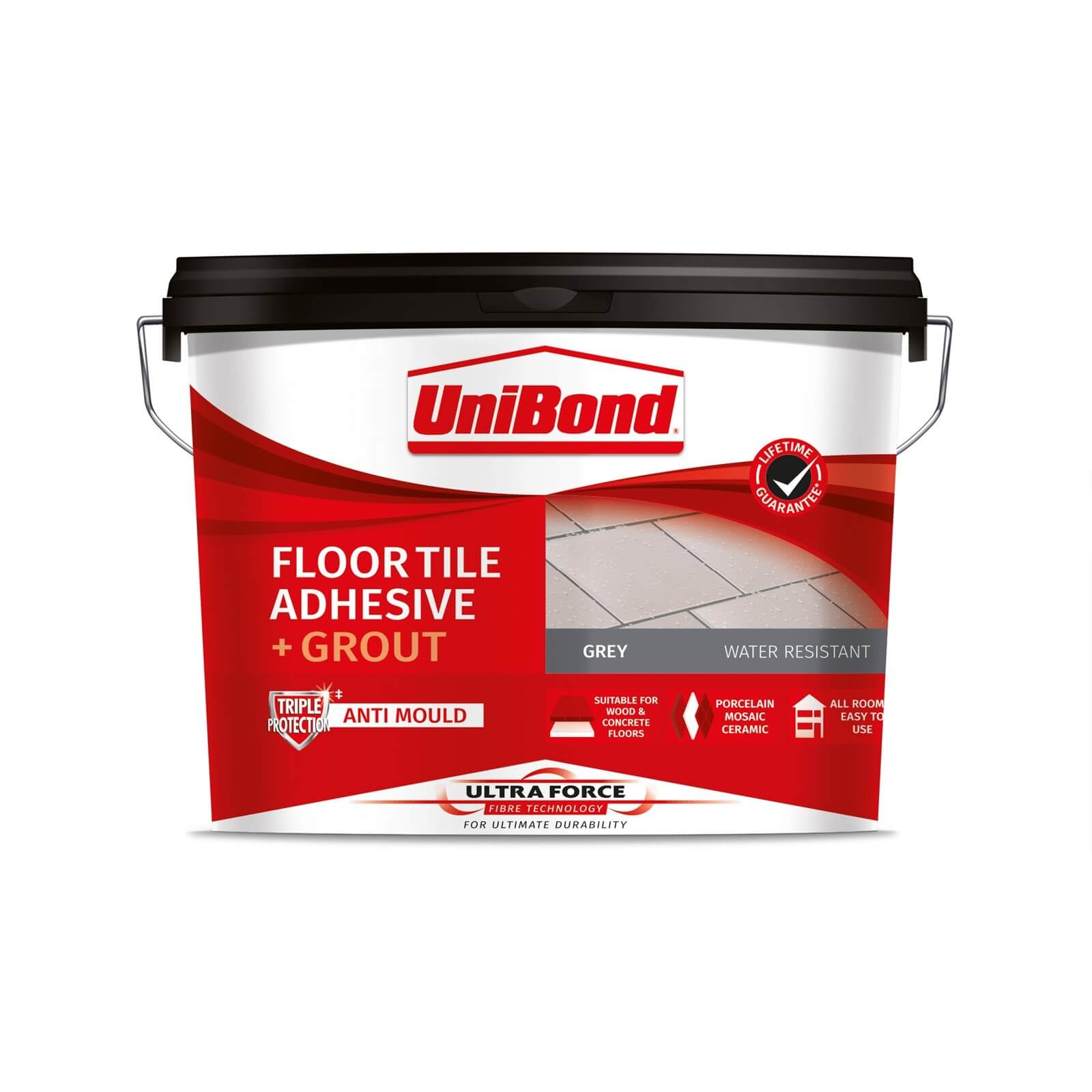 UniBond UltraForce Floor Tile Adhesive & Grout Grey 7.3kg