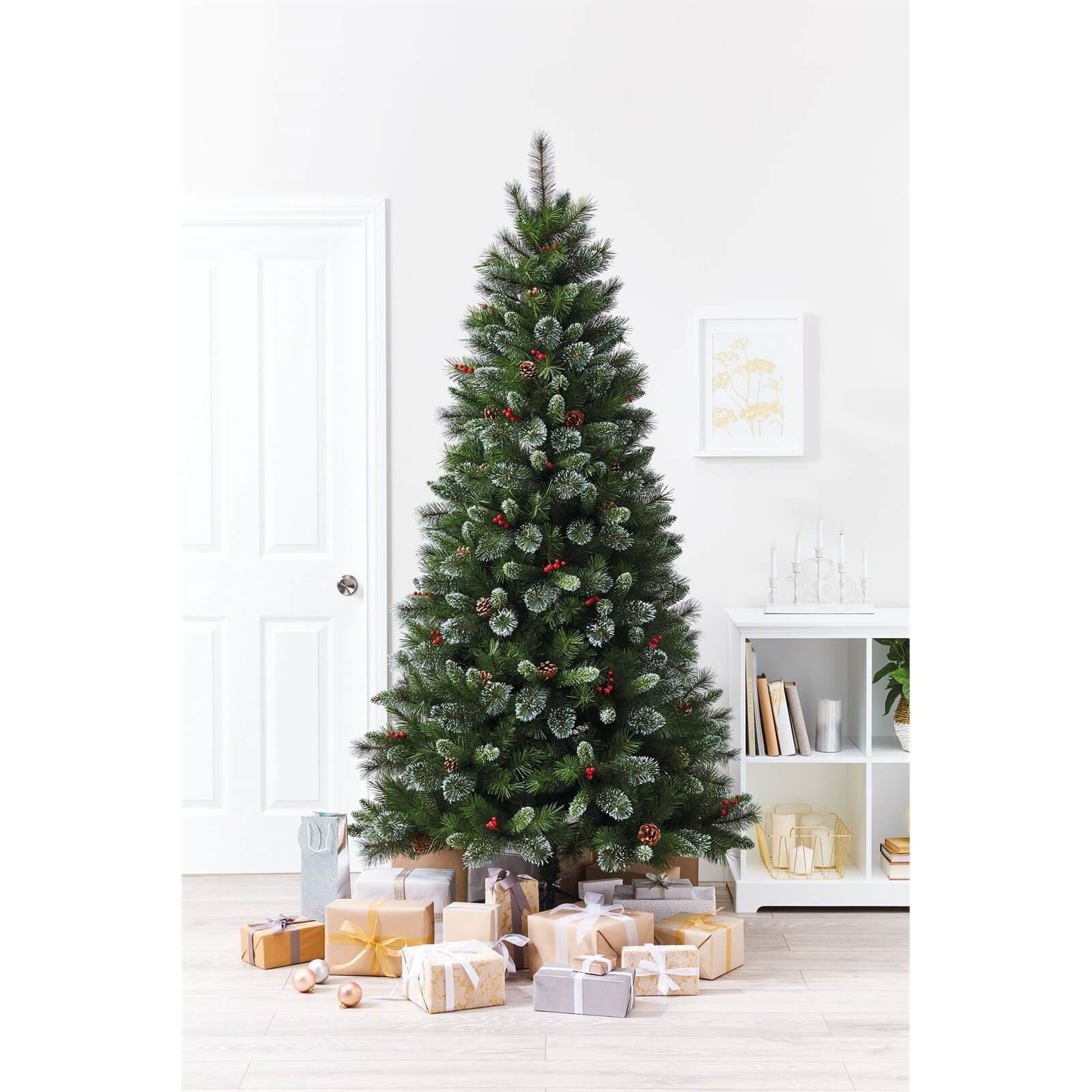 7ft Bergen Pre-Decorated Artificial Christmas Tree