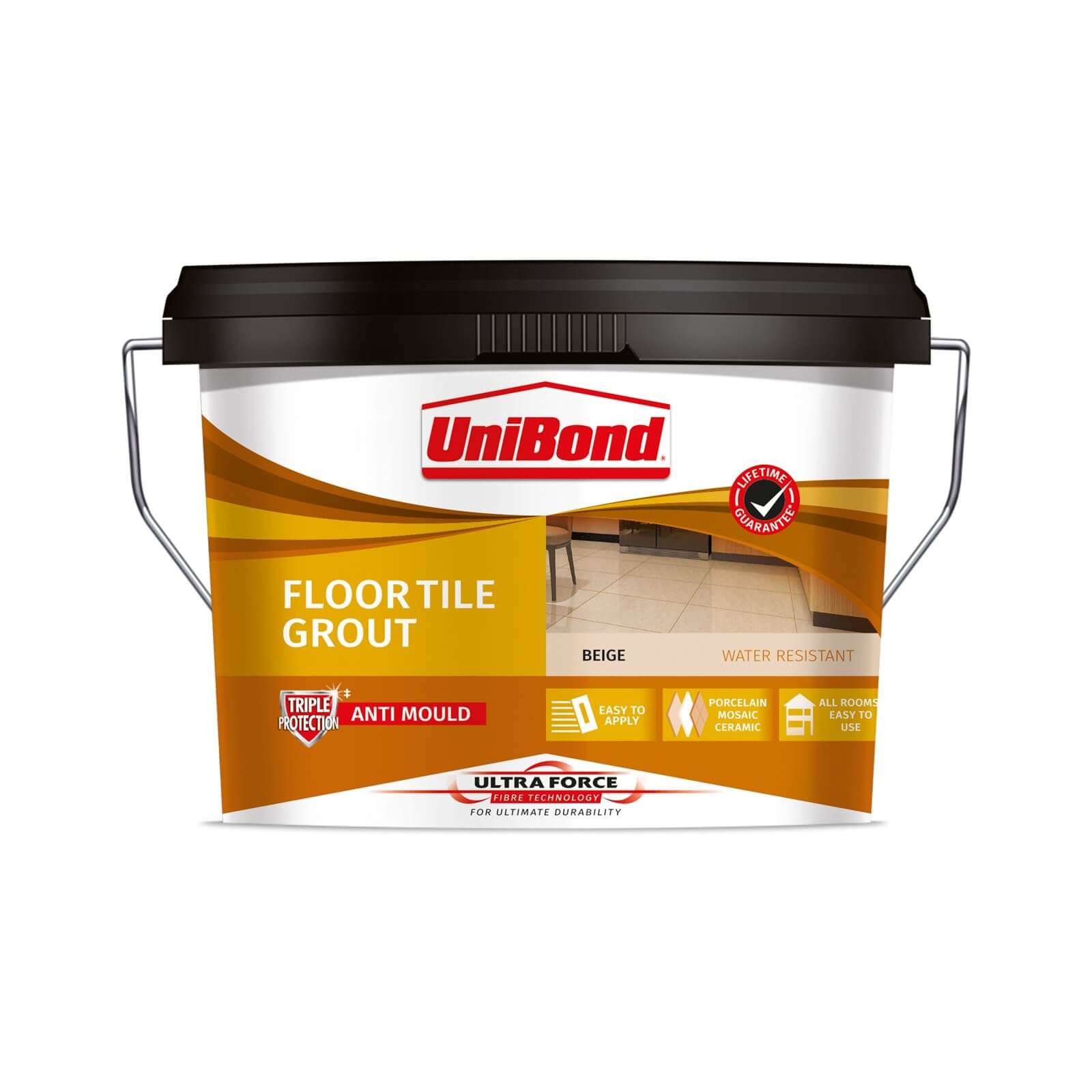 UniBond UltraForce Floor Tile Grout Beige 3.75kg