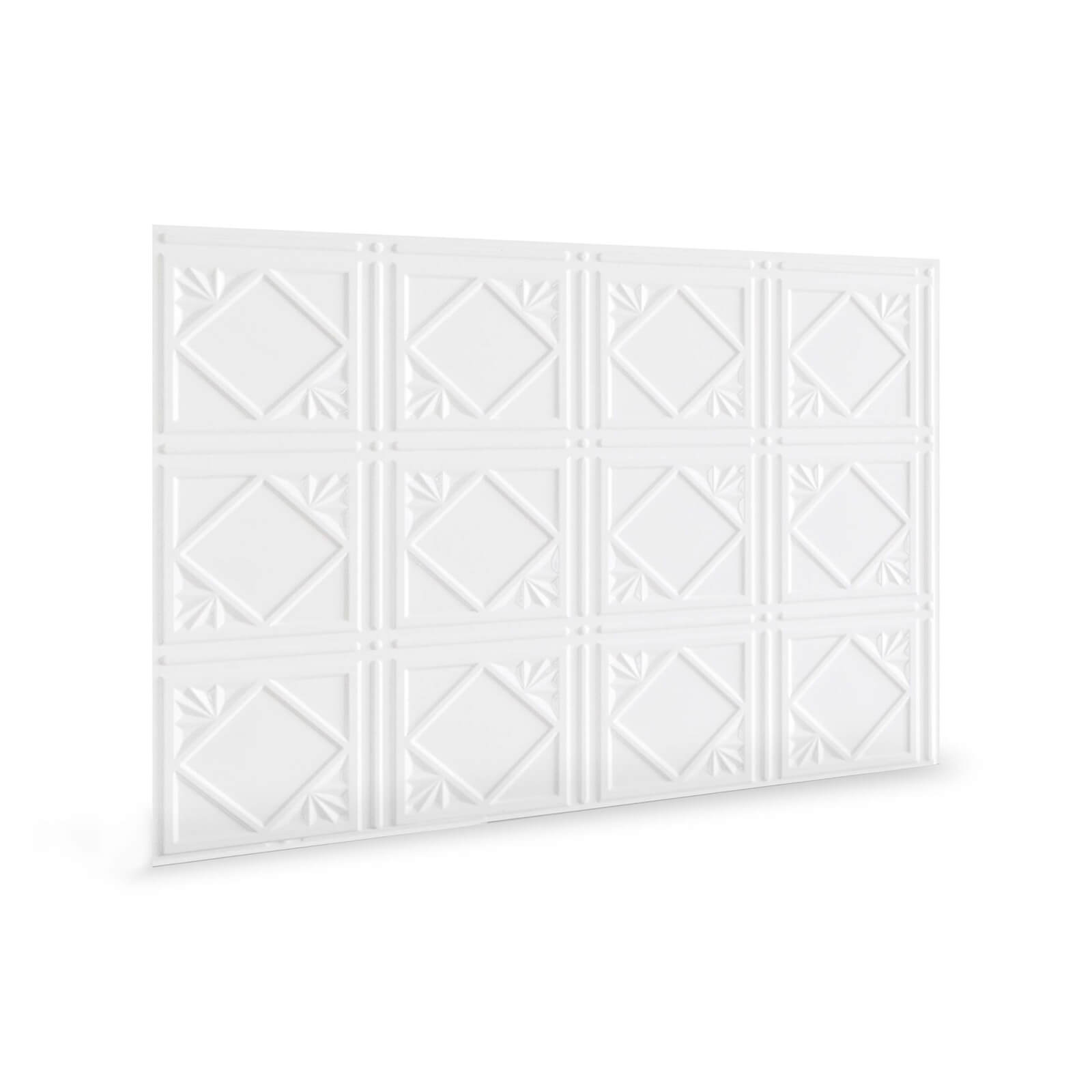 Innovera Decor 3D Design Wall Tile - Kitchen Splashback Cladding Panels (Art Nouveau - White, Set of 6)
