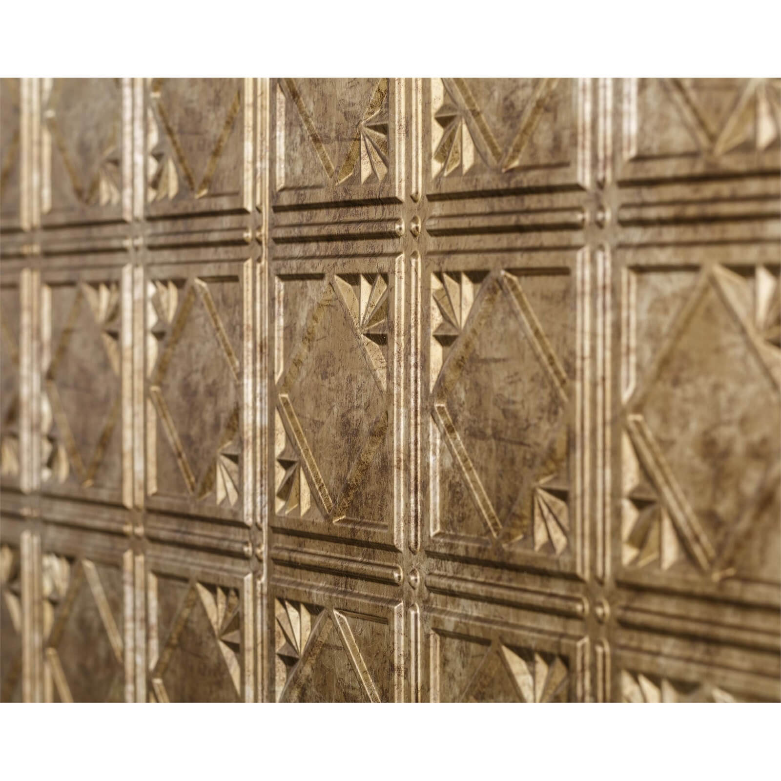 Innovera Decor 3D Design Wall Tile - Kitchen Splashback Cladding Panels (Art Nouveau - Bermuda Bronze,Set of 6)