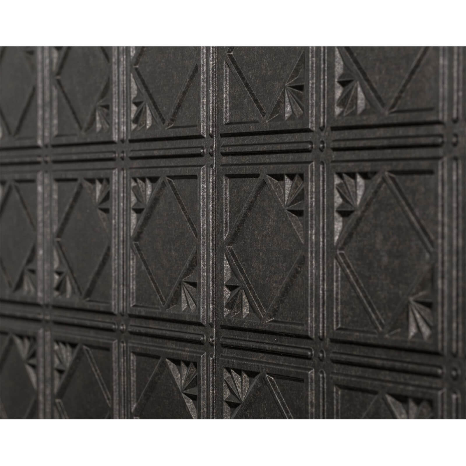 Innovera Decor 3D Design Wall Tile - Kitchen Splashback Cladding Panels (Art Nouveau - Smoked Pewter, Set of 6)