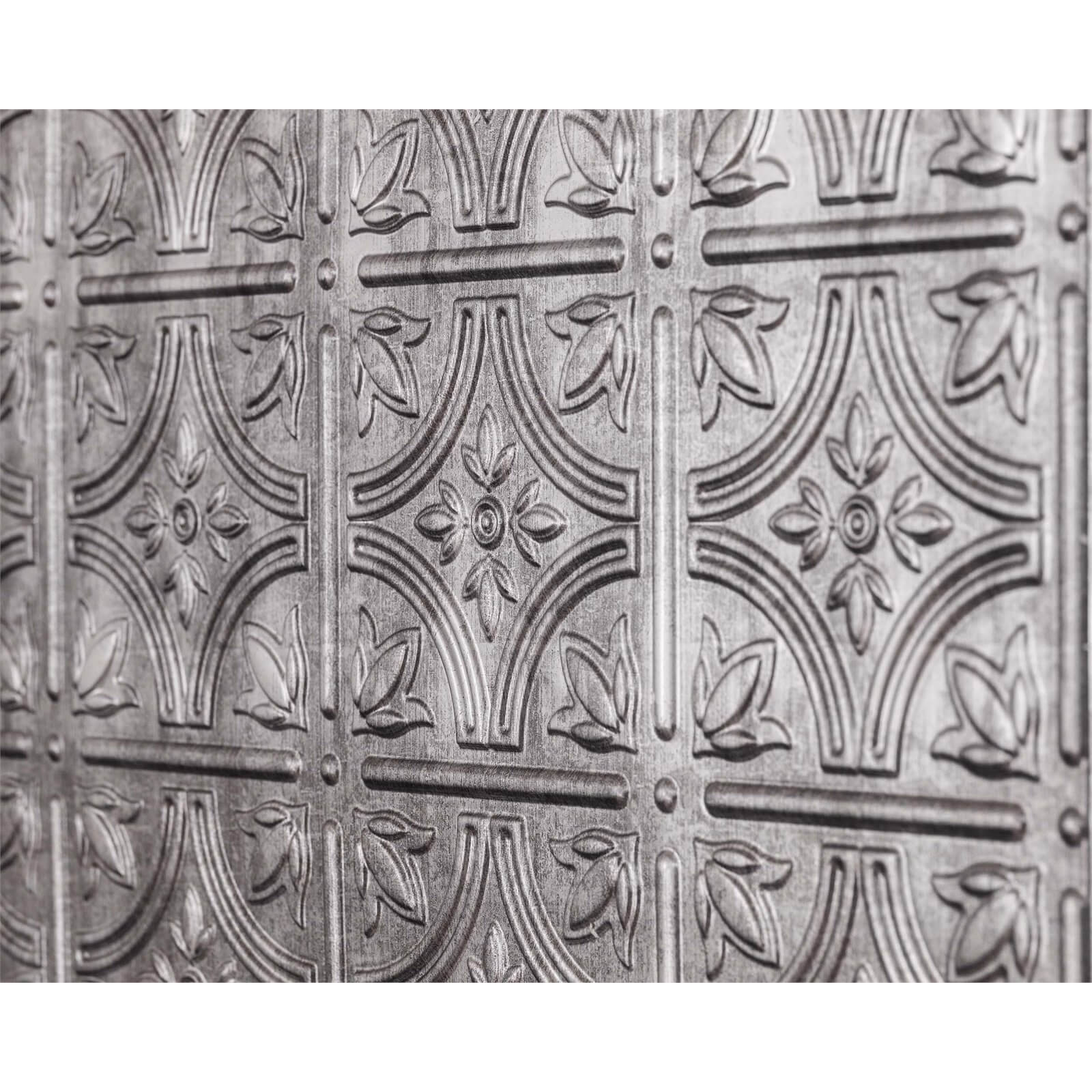 Innovera Decor 3D Design Wall Tile - Kitchen Splashback Cladding Panels ( Empire - Silver, Set of 6)