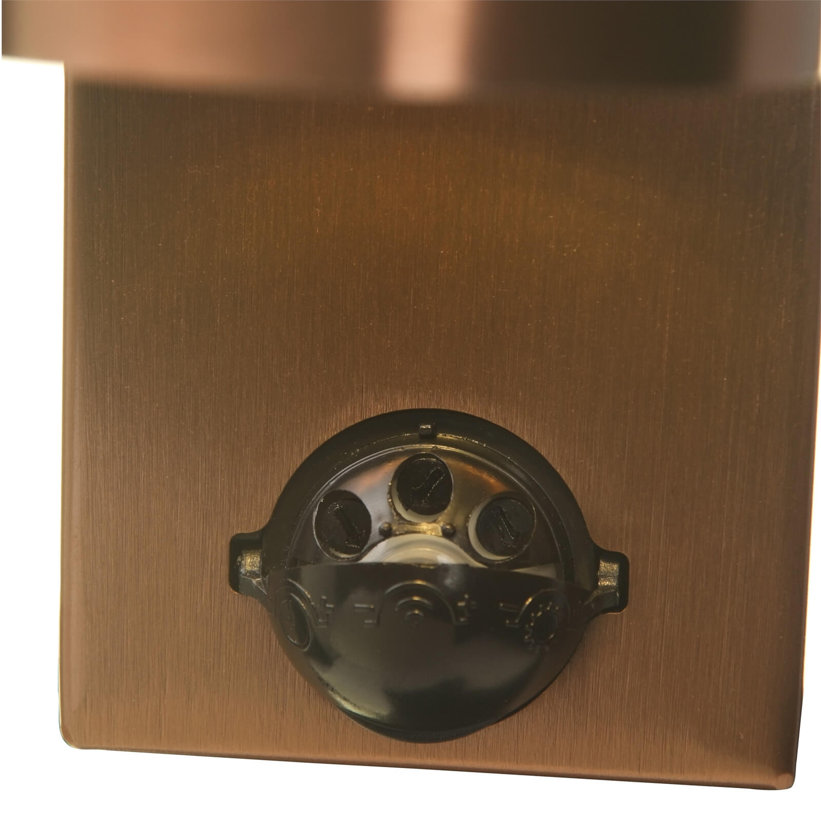 Lutec Rado Up & Down Outdoor Wall Light with PIR Motion Sensor - Copper