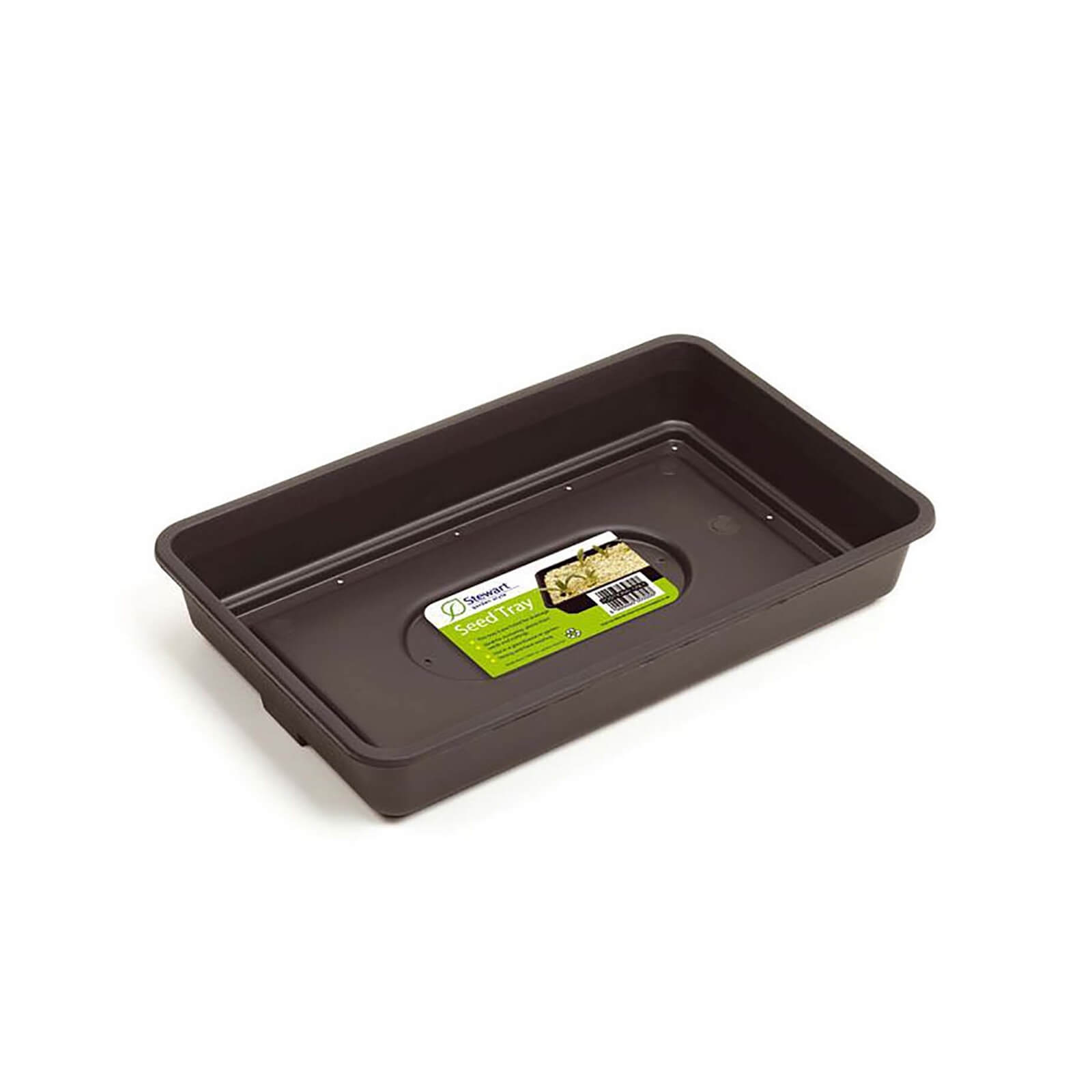 Seed Tray with Holes - 38cm / Black