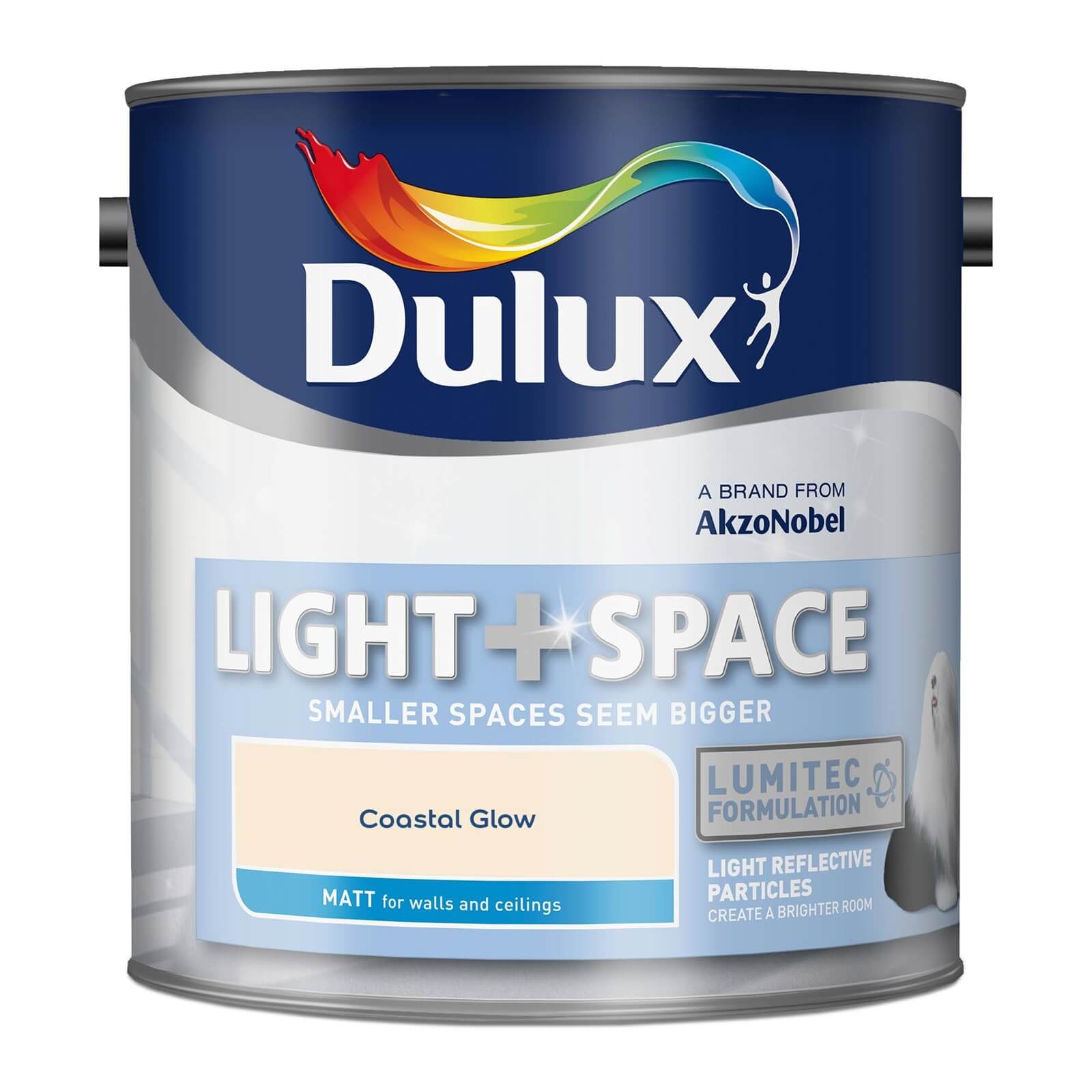 Dulux Light & Space Matt Emulsion Paint Coastal Glow - 2.5L