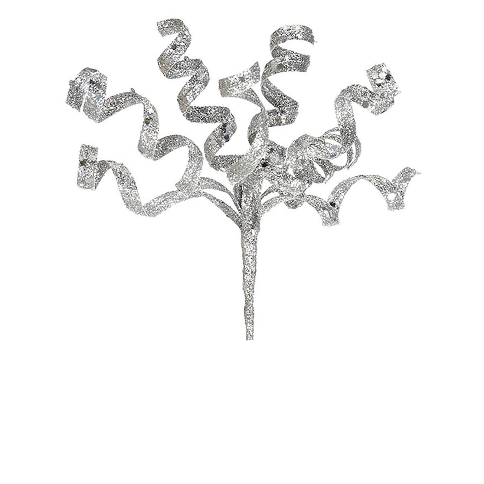 Silver Glitter Spiral (Christmas Tree / Garland Decoration)