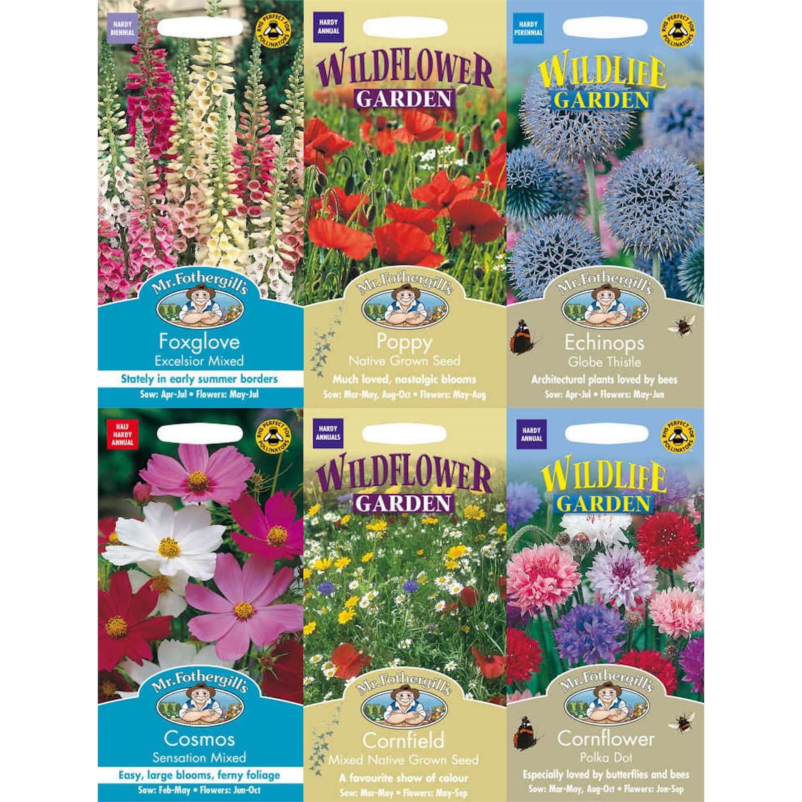 Mr. Fothergill's Nature Attracting Flowers Seeds Bundle