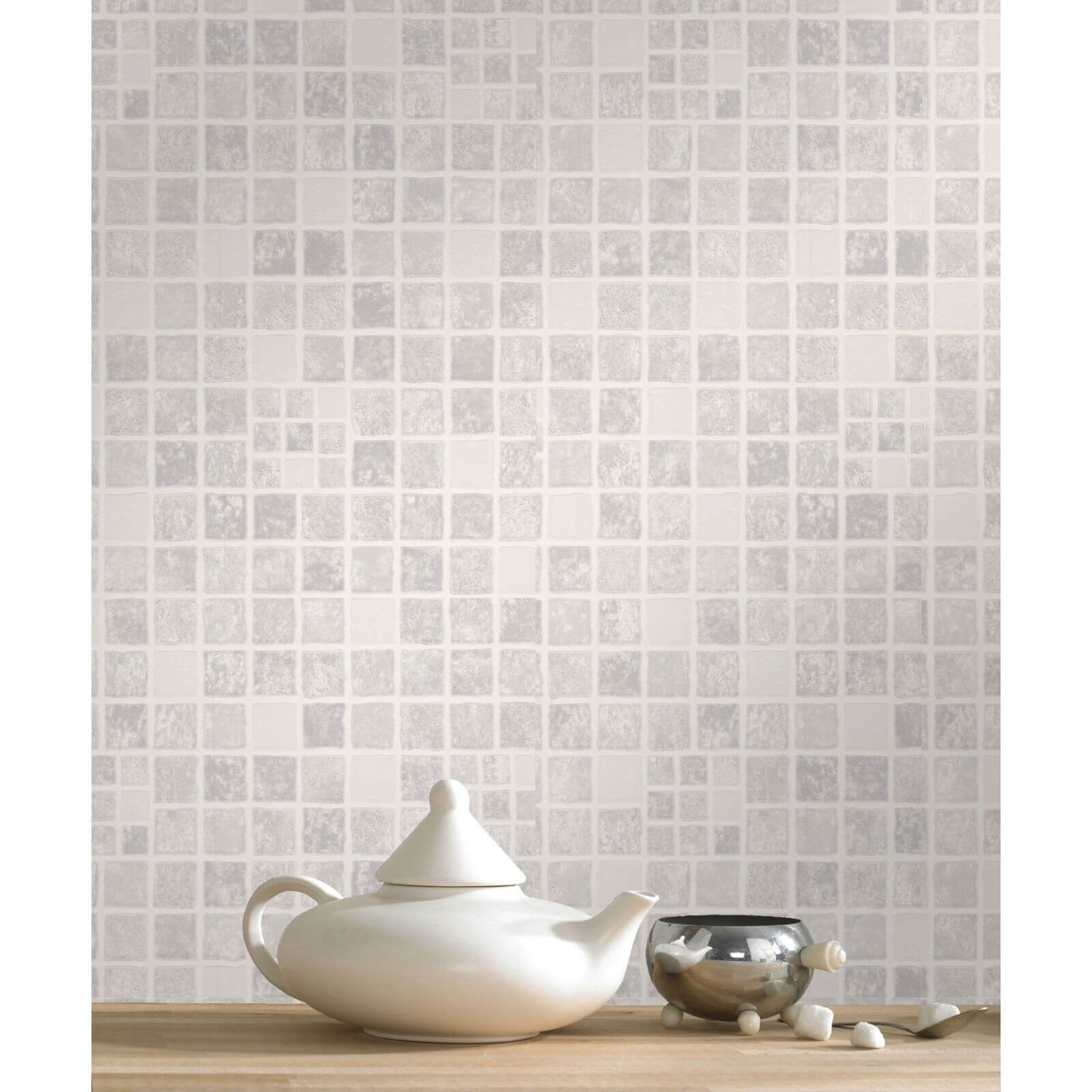 Contour Earthern Mid Grey Wallpaper