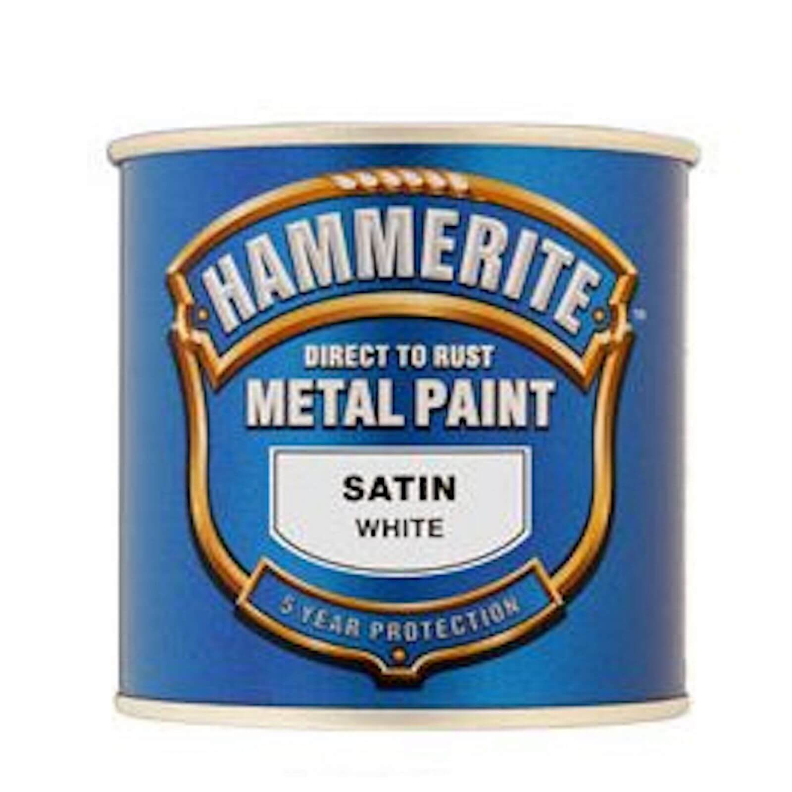 Hammerite Direct to Rust Satin Paint White - 250ml