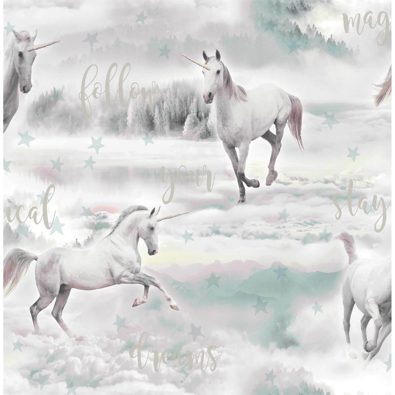 Fresco Unicorn Dreamland Wallpaper
