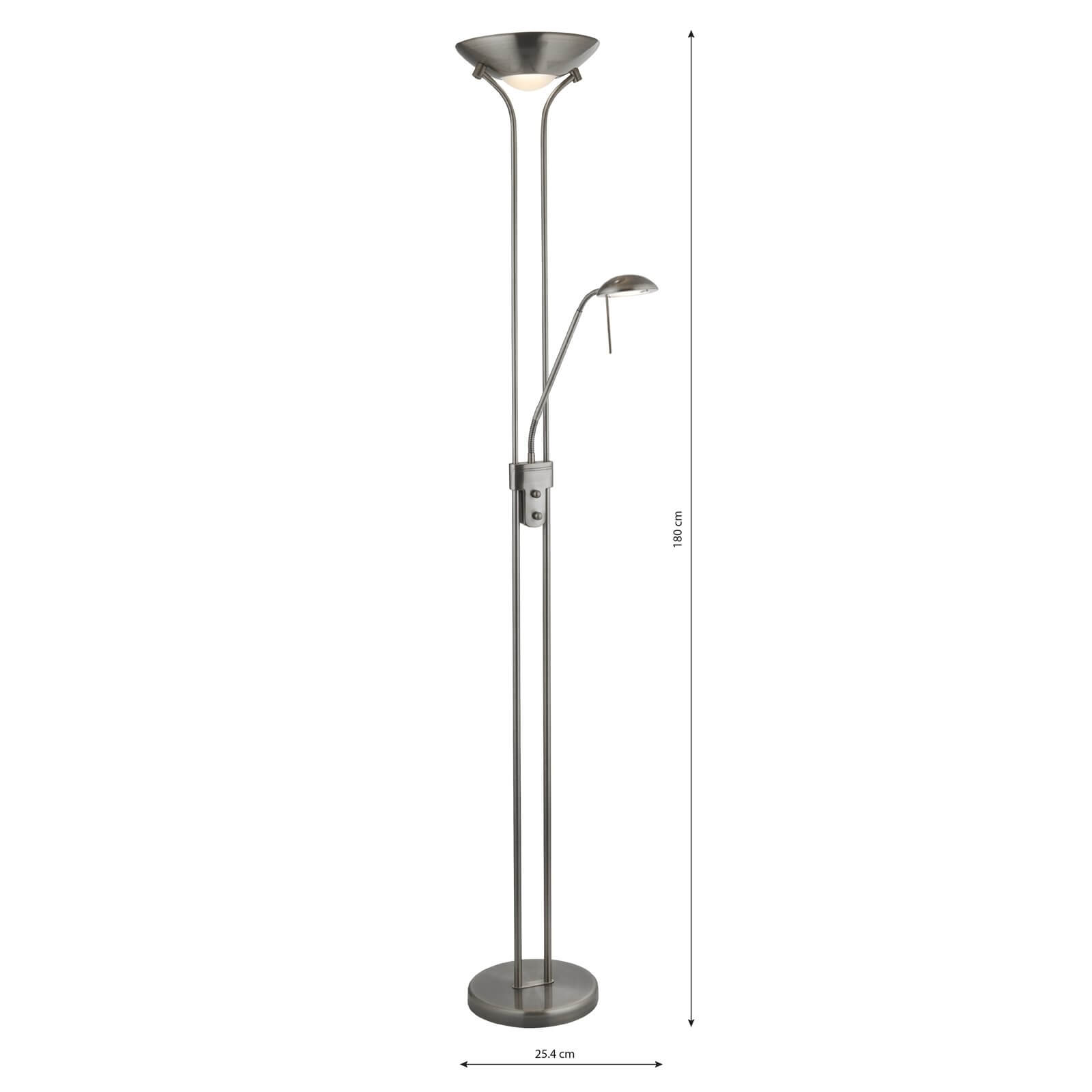 Silver Father and Child Floor Lamp
