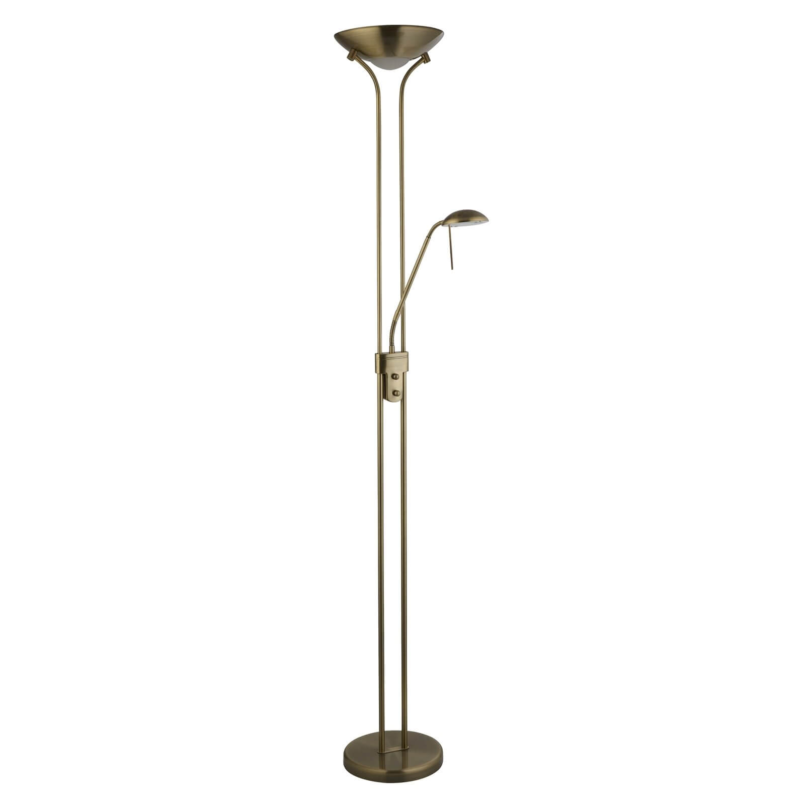 Gold Father and Child Floor Lamp