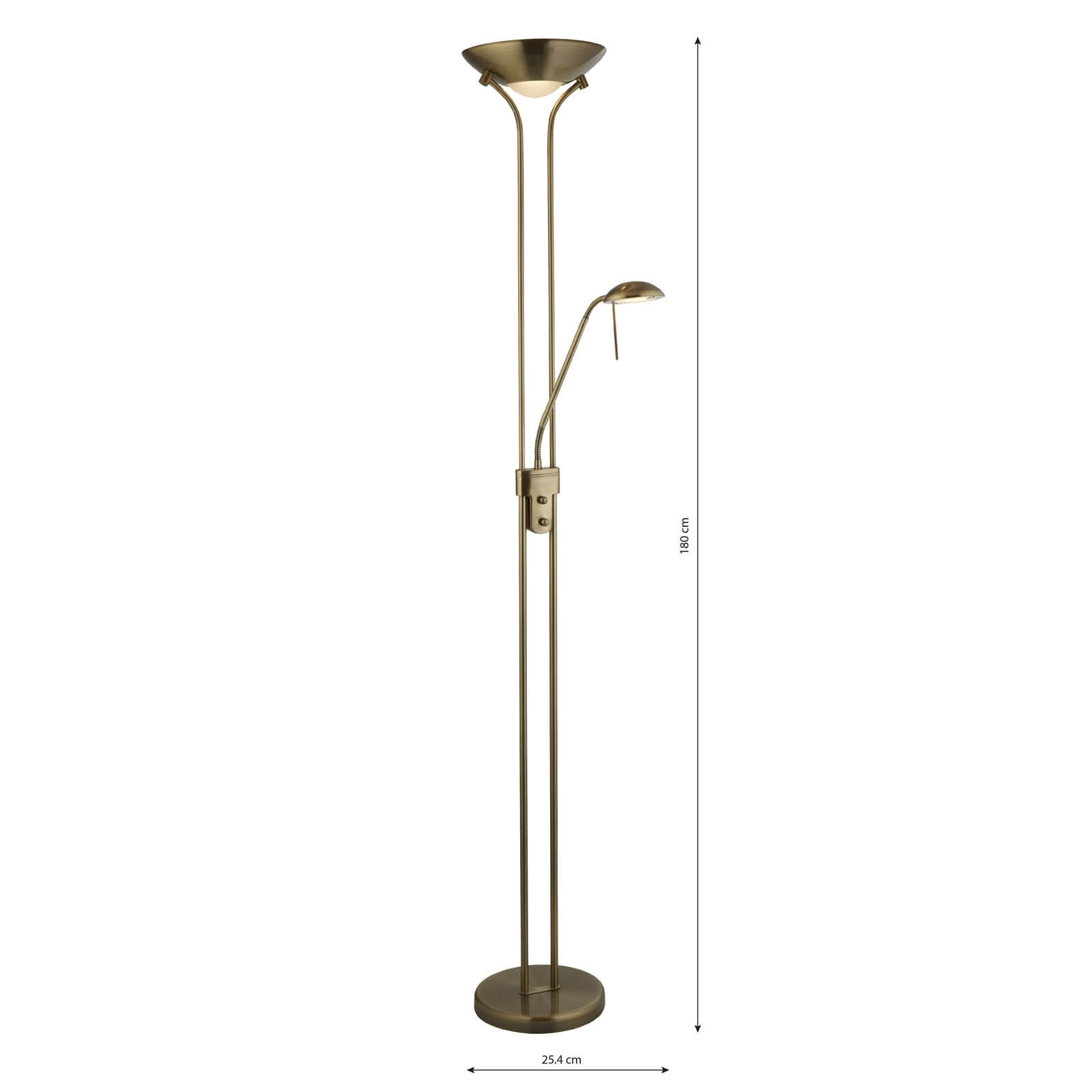 Gold Father and Child Floor Lamp