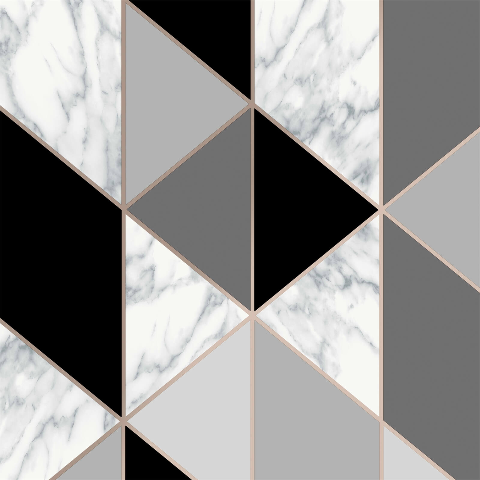 Sublime Marble Geometric Charcoal Wallpaper