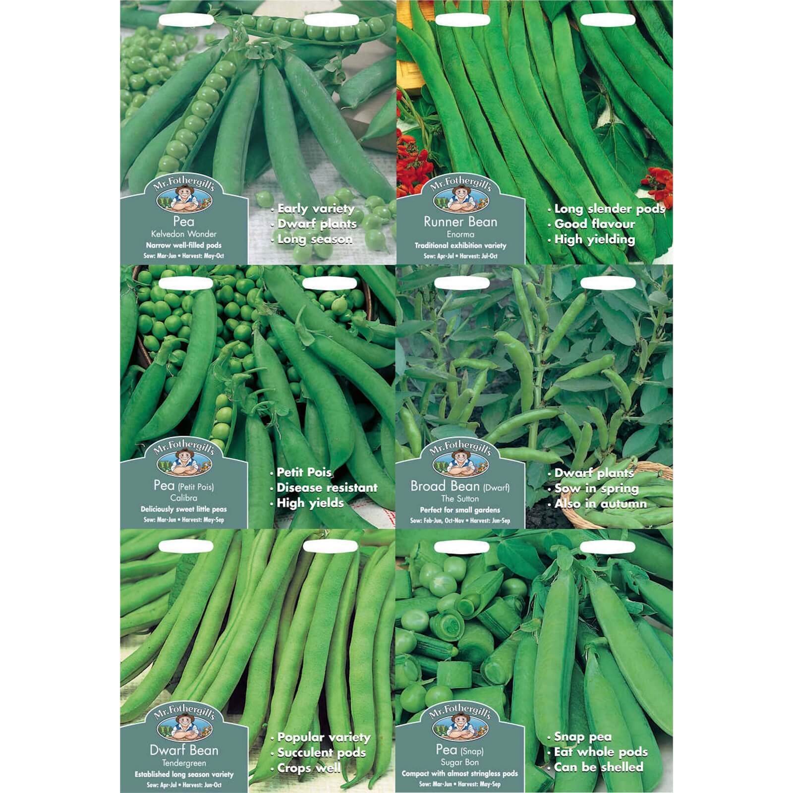 Mr. Fothergill's Peas and Beans Seeds Bundle