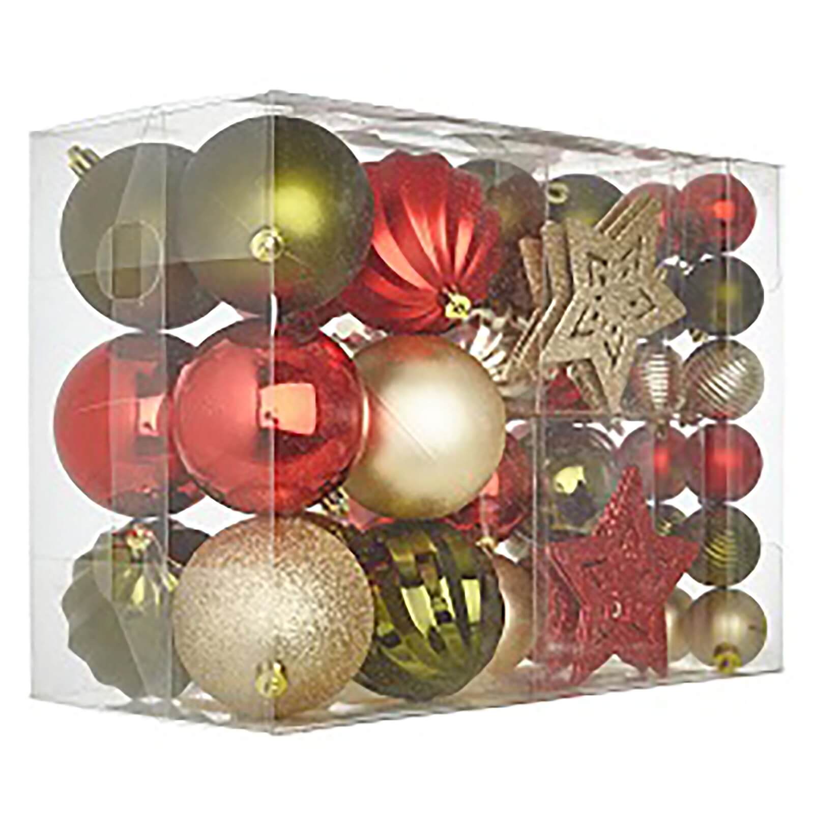 Pack of 60 Deco Luxe Shatterproof Tree Decorations