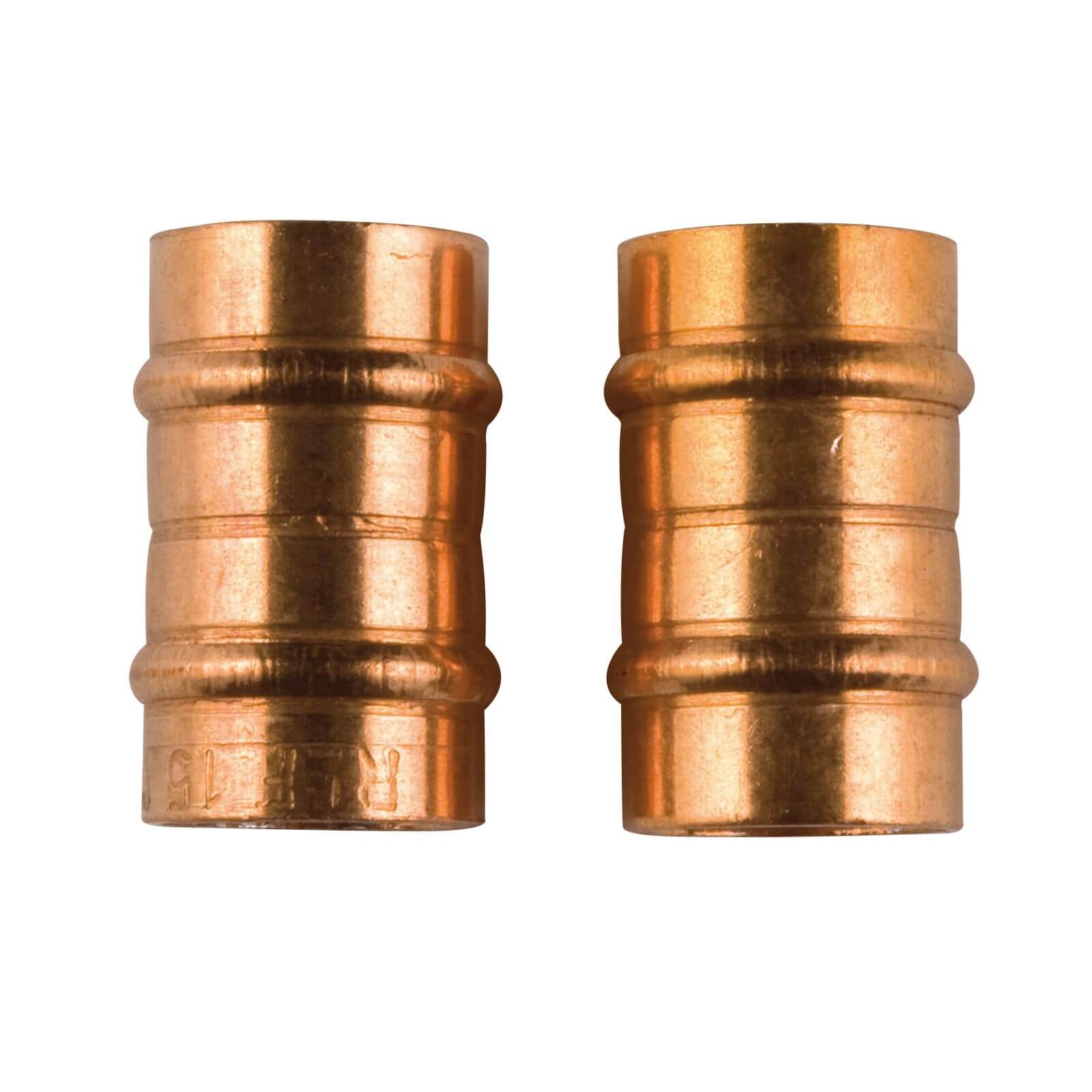 Solder Ring Connector - Copper - 15mm - 2 Pack
