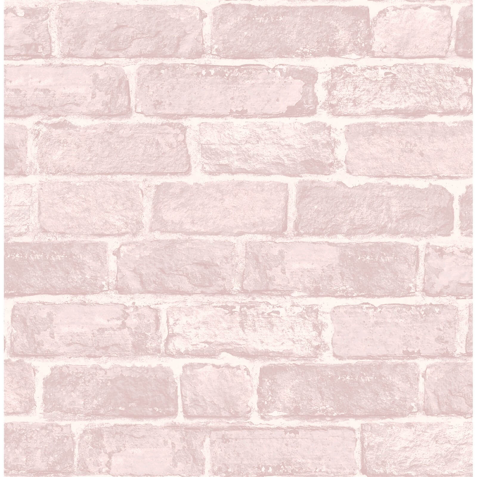 Fresco Pink Brick Wallpaper