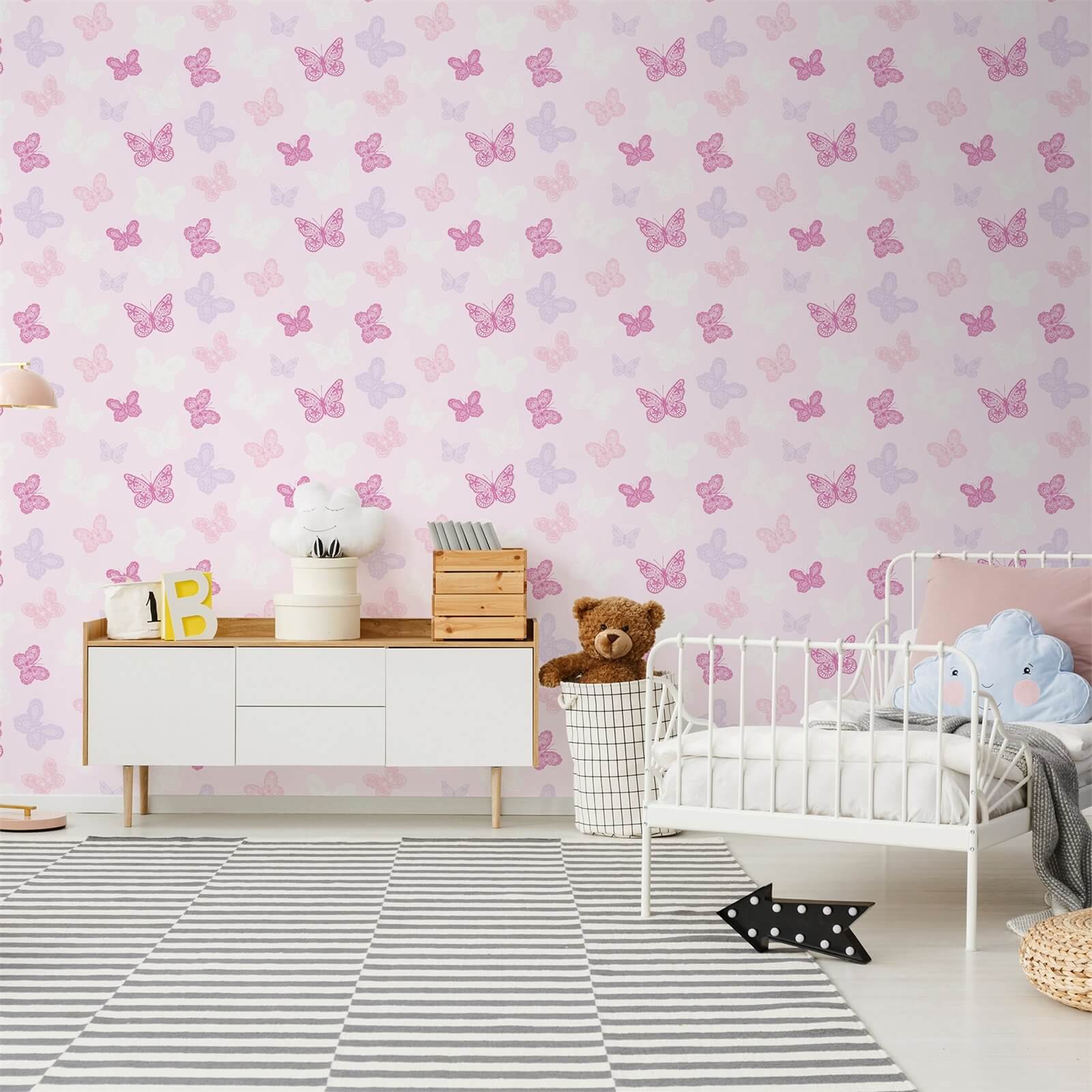 Superfresco Easy Butterfly Pink Wallpaper