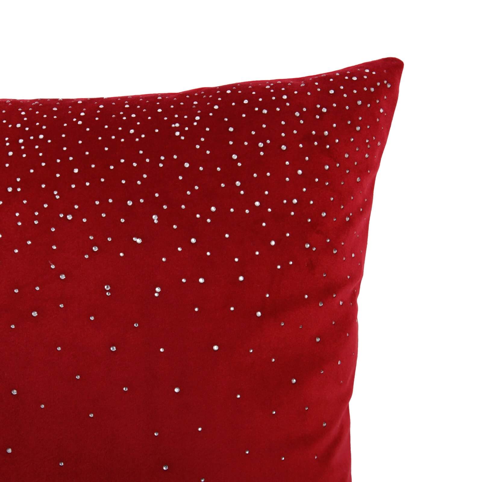 Velvet Red Rhinestone Cushion 45 x 45cm