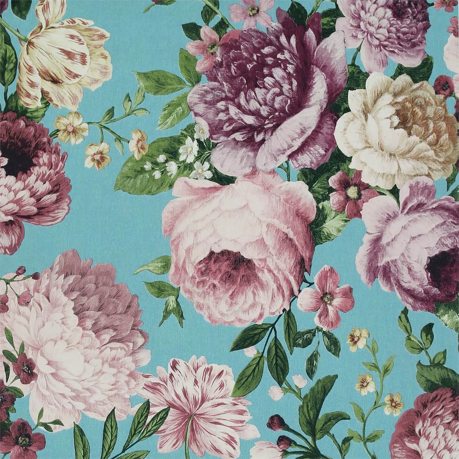 Arthouse Tapestry Floral Teal Pink Wallpaper