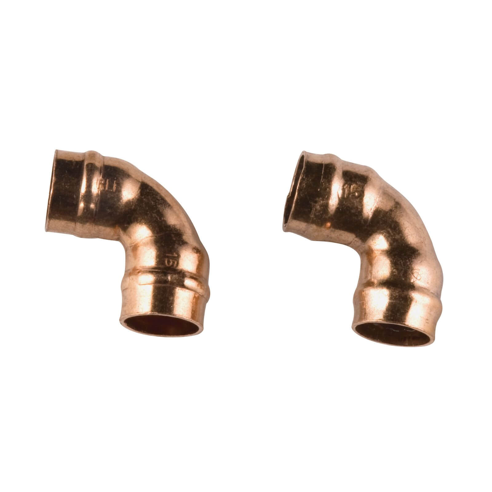 Solder Ring 90 Degree Bend - Copper - 15mm - 2 Pack