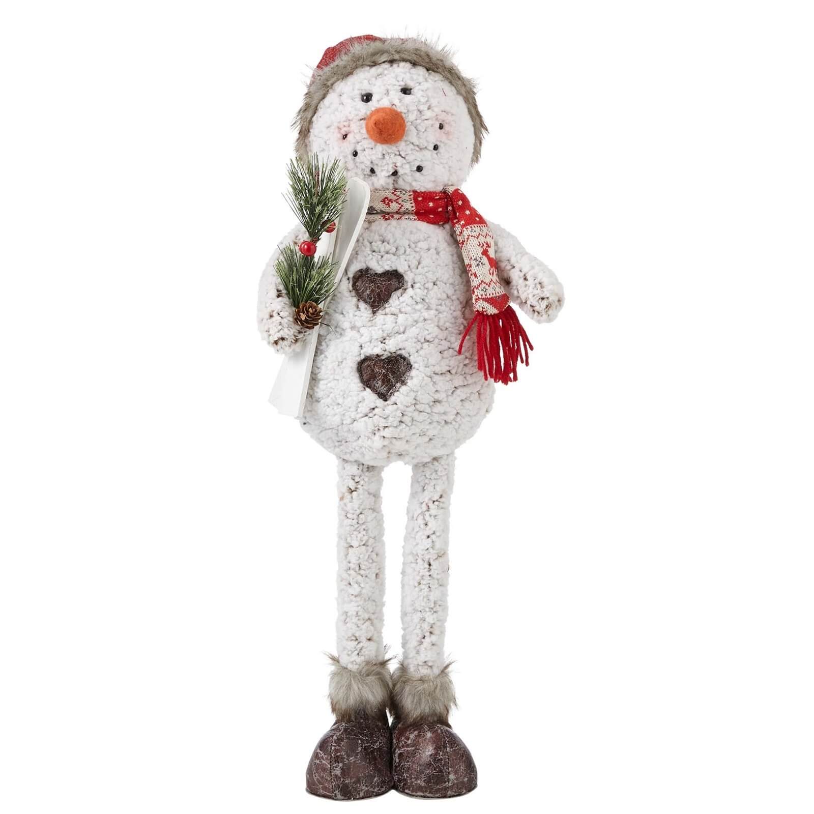 Standing Snowman in Red Scarf 69cm
