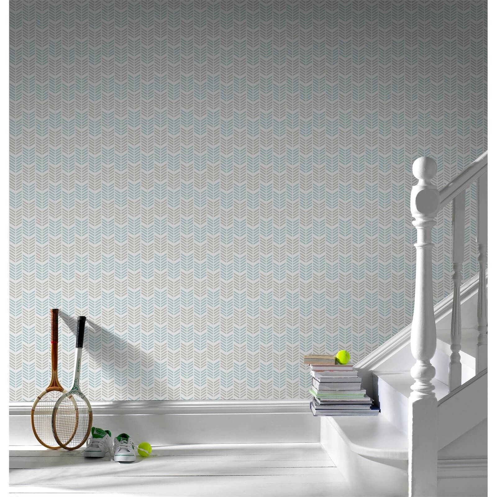 Superfresco Easy Paste the Wall Oiti Wallpaper - Taupe & Blue