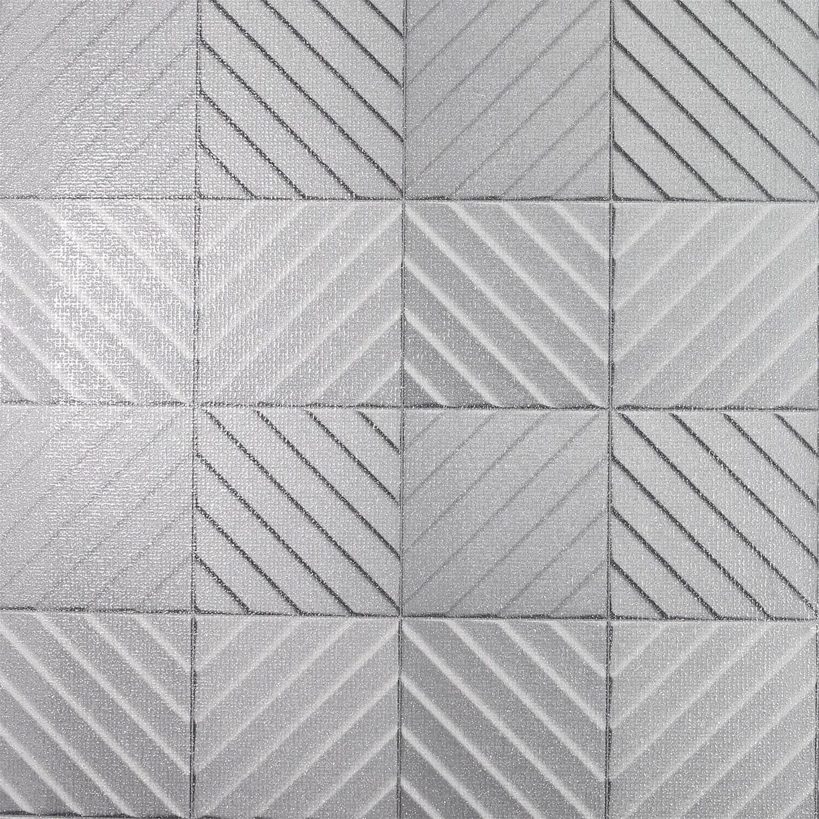 Arthouse Hotel Tile Grey Wallpaper