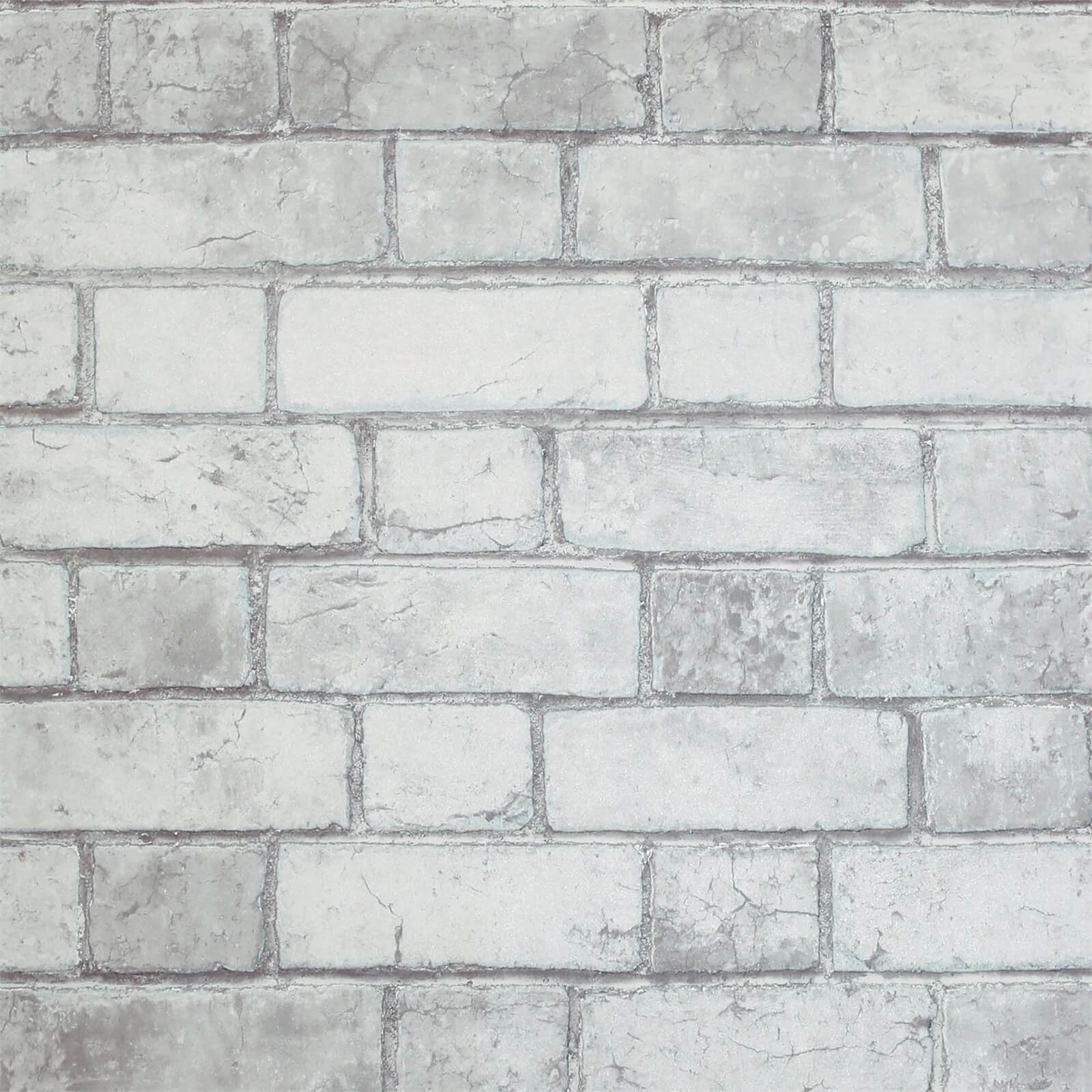 Brickwork White Wallpaper