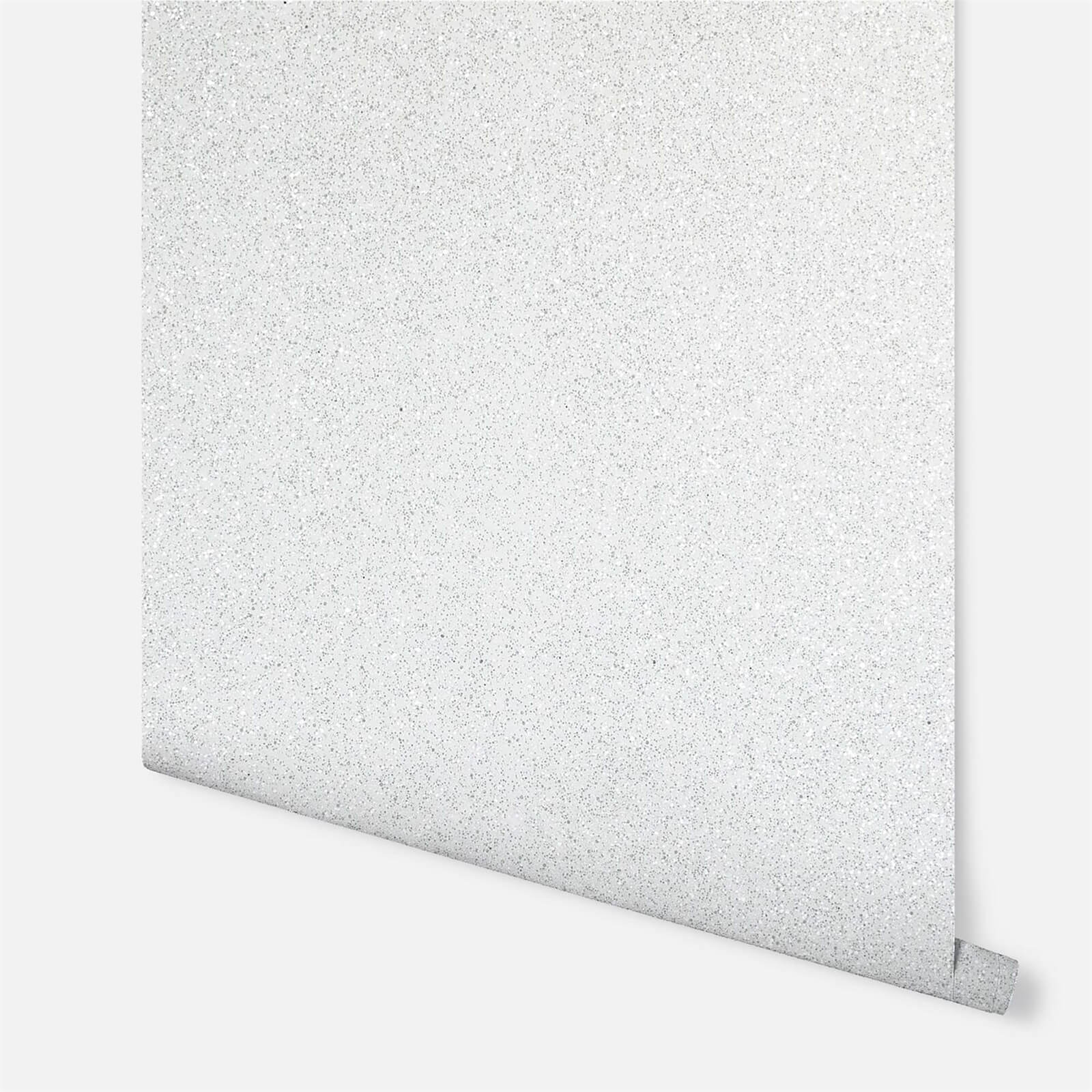 Sequin Sparkle White Wallpaper
