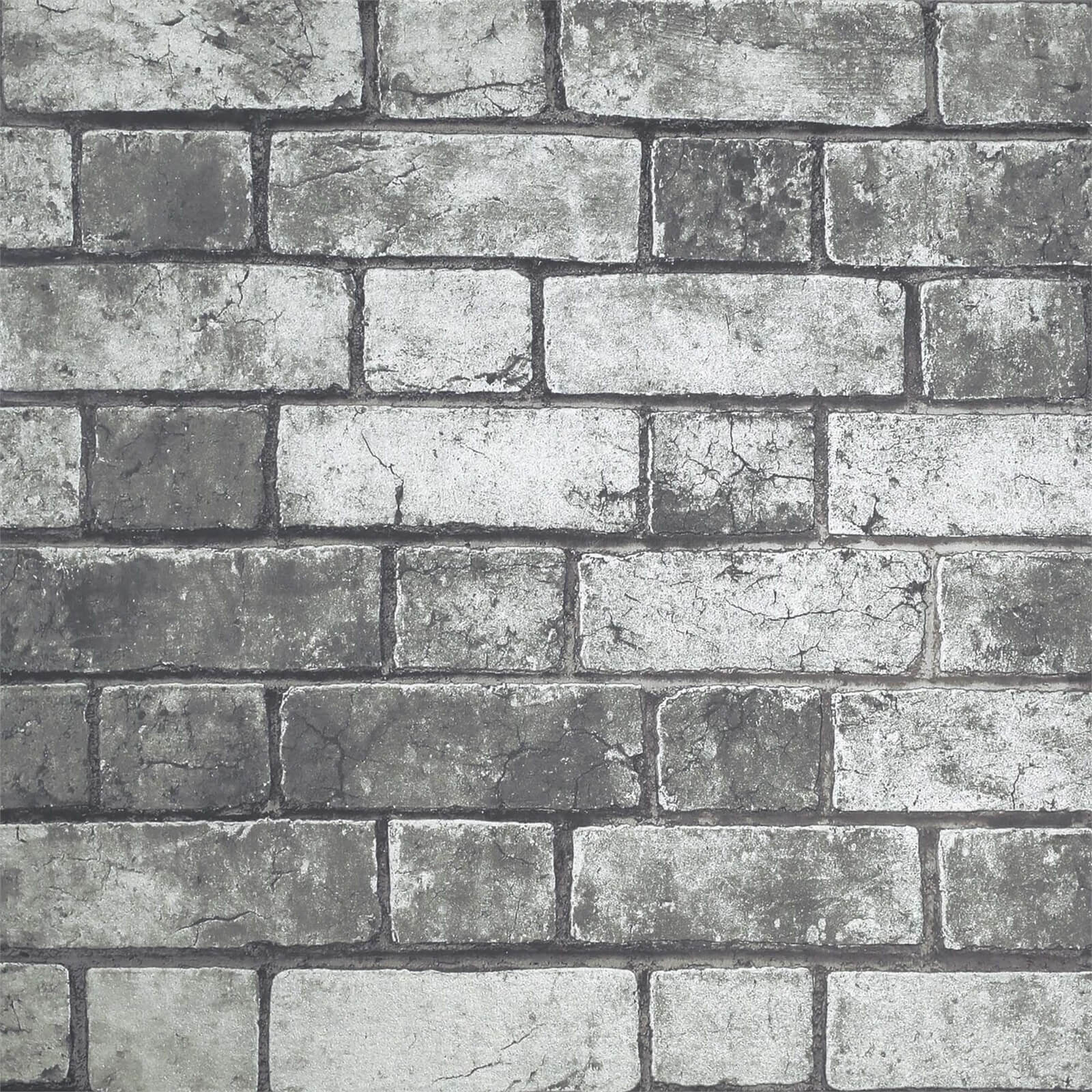 Arthouse Brickwork Grey Wallpaper