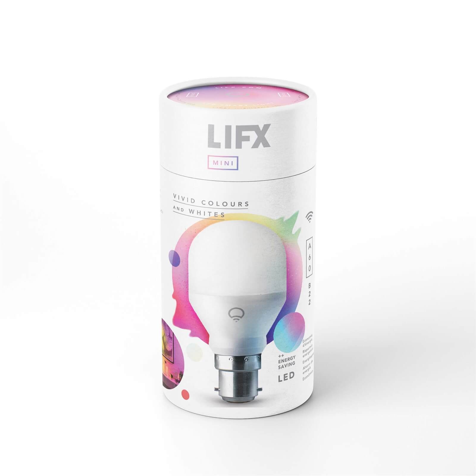 LIFX Mini (B22) Wi-Fi Smart LED Light Bulb - Colour