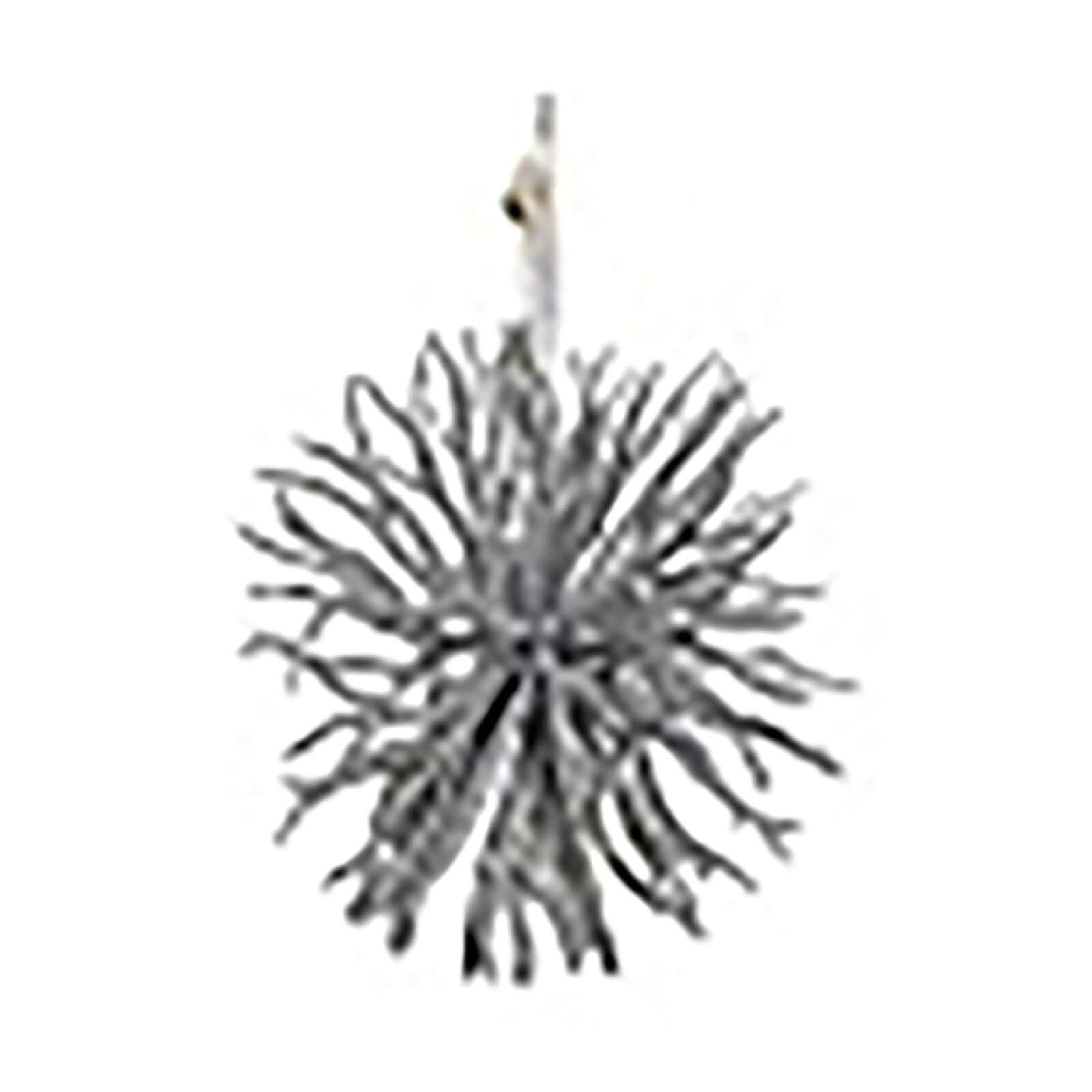 Silver Glitter Sea Urchin Hanging Tree Decoration
