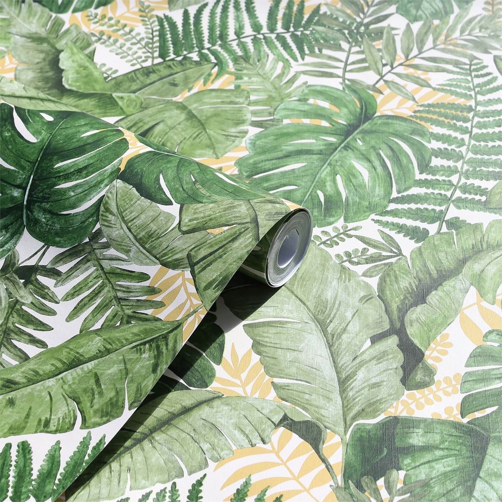 Arthouse Jungle Canopy Green Wallpaper