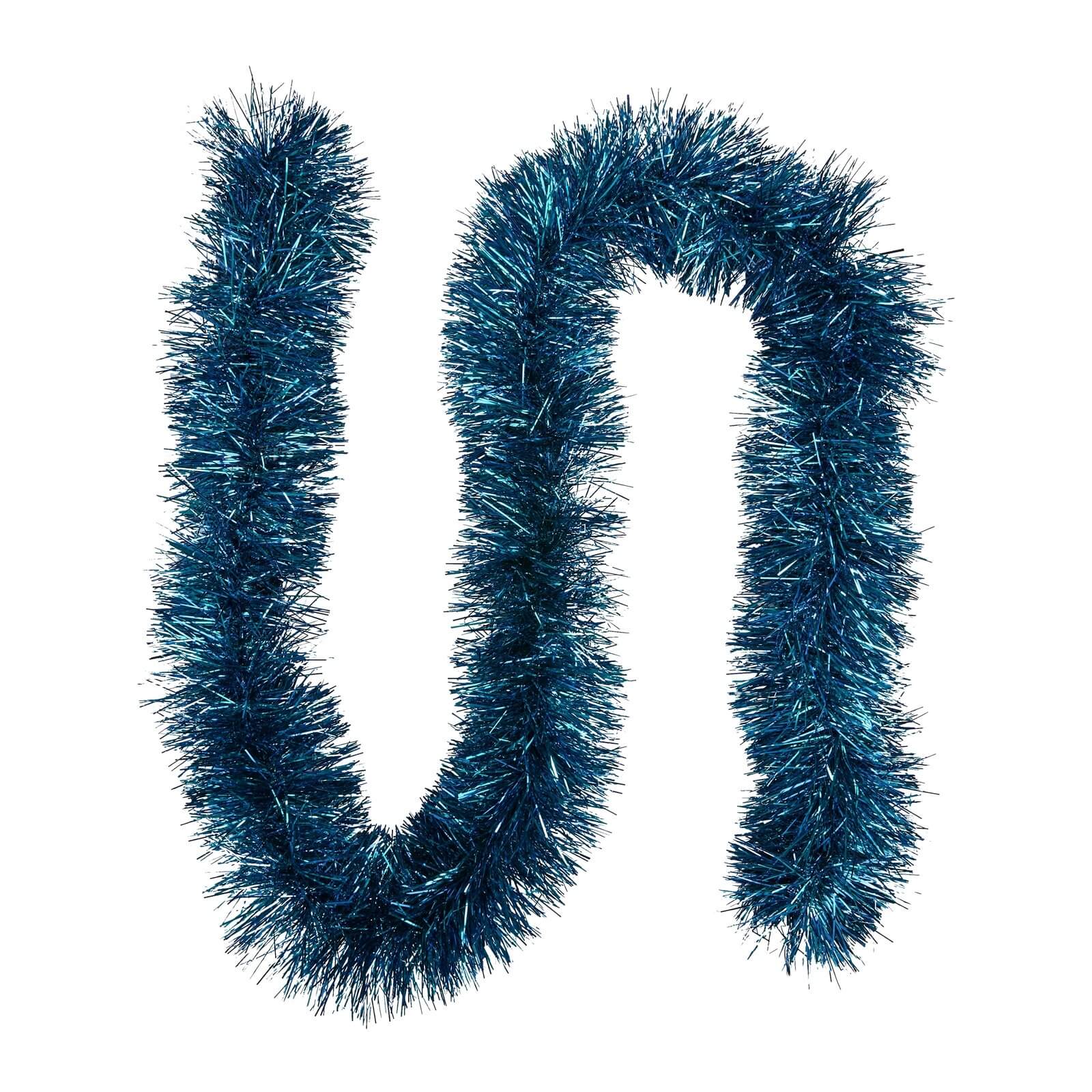 Blue Luxury Christmas Tree Tinsel 2m Homebase