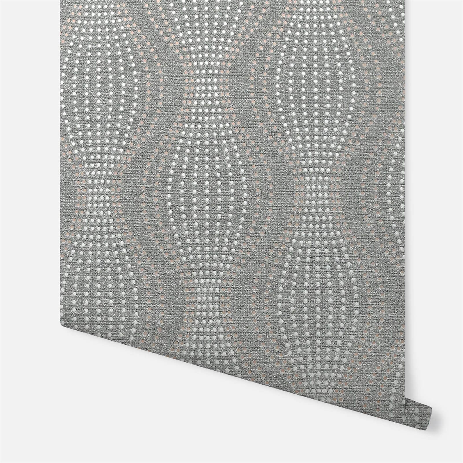 Arthouse Calico Dot Gunmetal Wallpaper