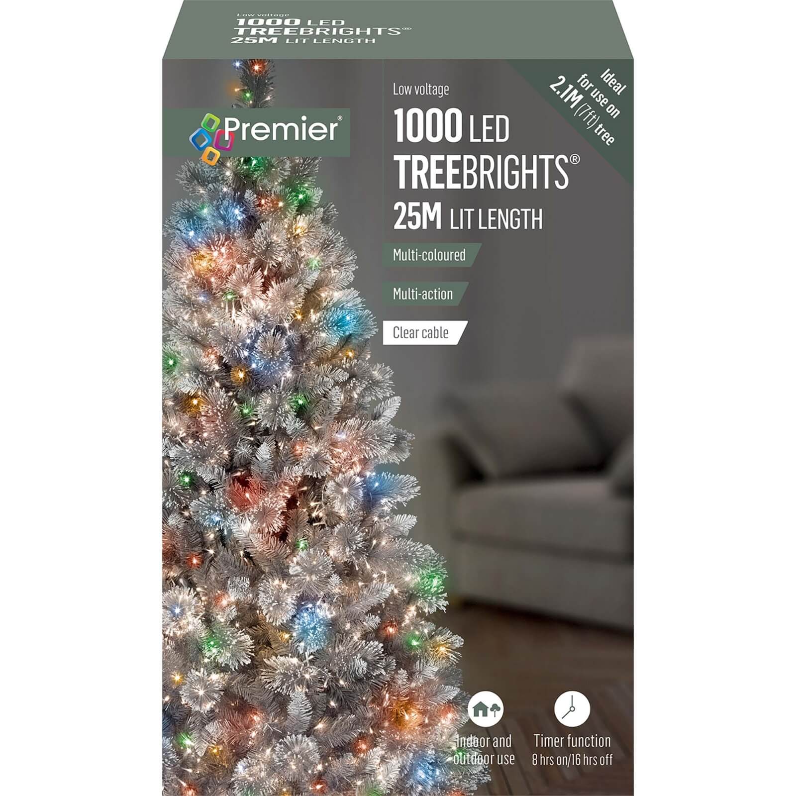 1000 Multi-coloured Multiaction LED Treebrights (with Timer)