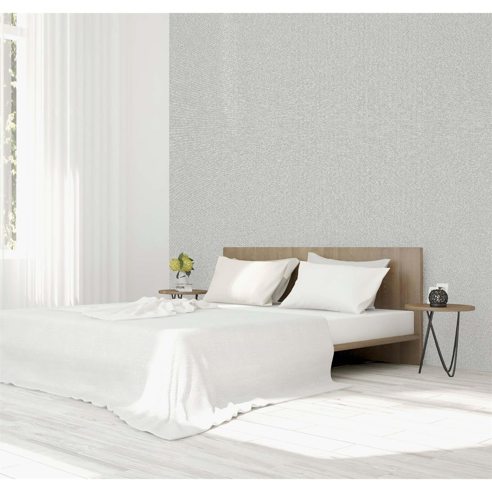 Arthouse Calico Plain Grey Wallpaper
