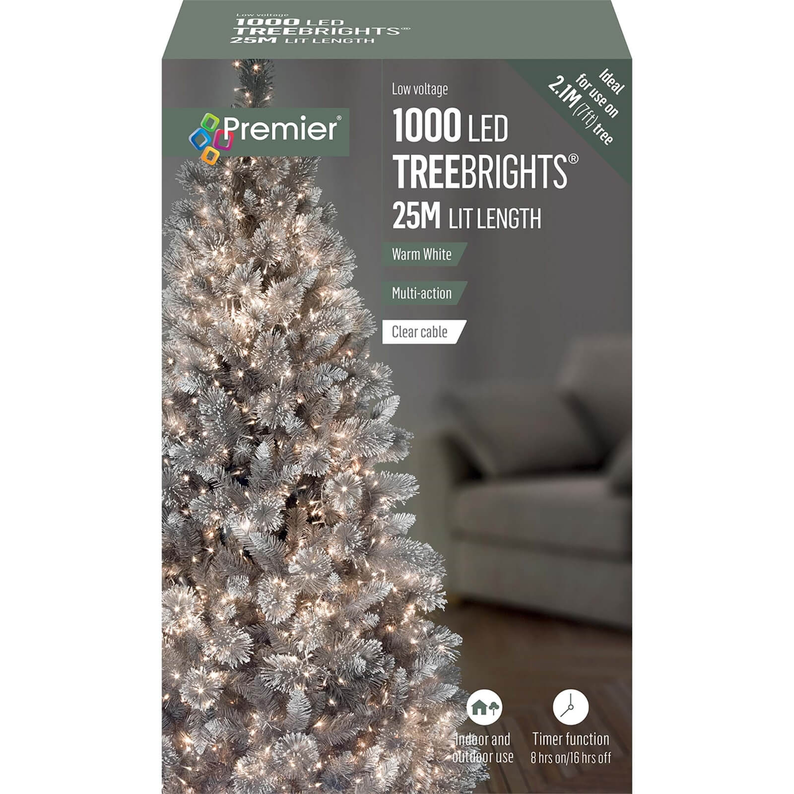 1000 Warm White Multiaction LED Treebrights (with Timer)