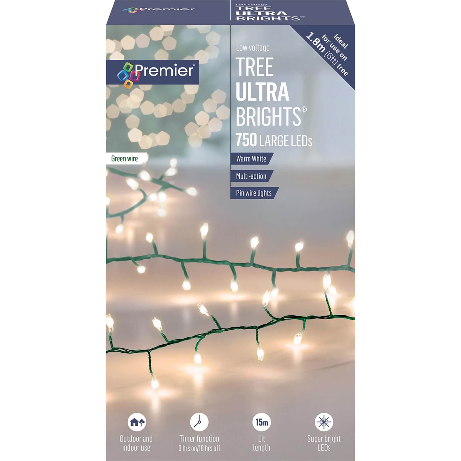 750 Warm White Multiaction Ultrabright TreeBright LED Lights