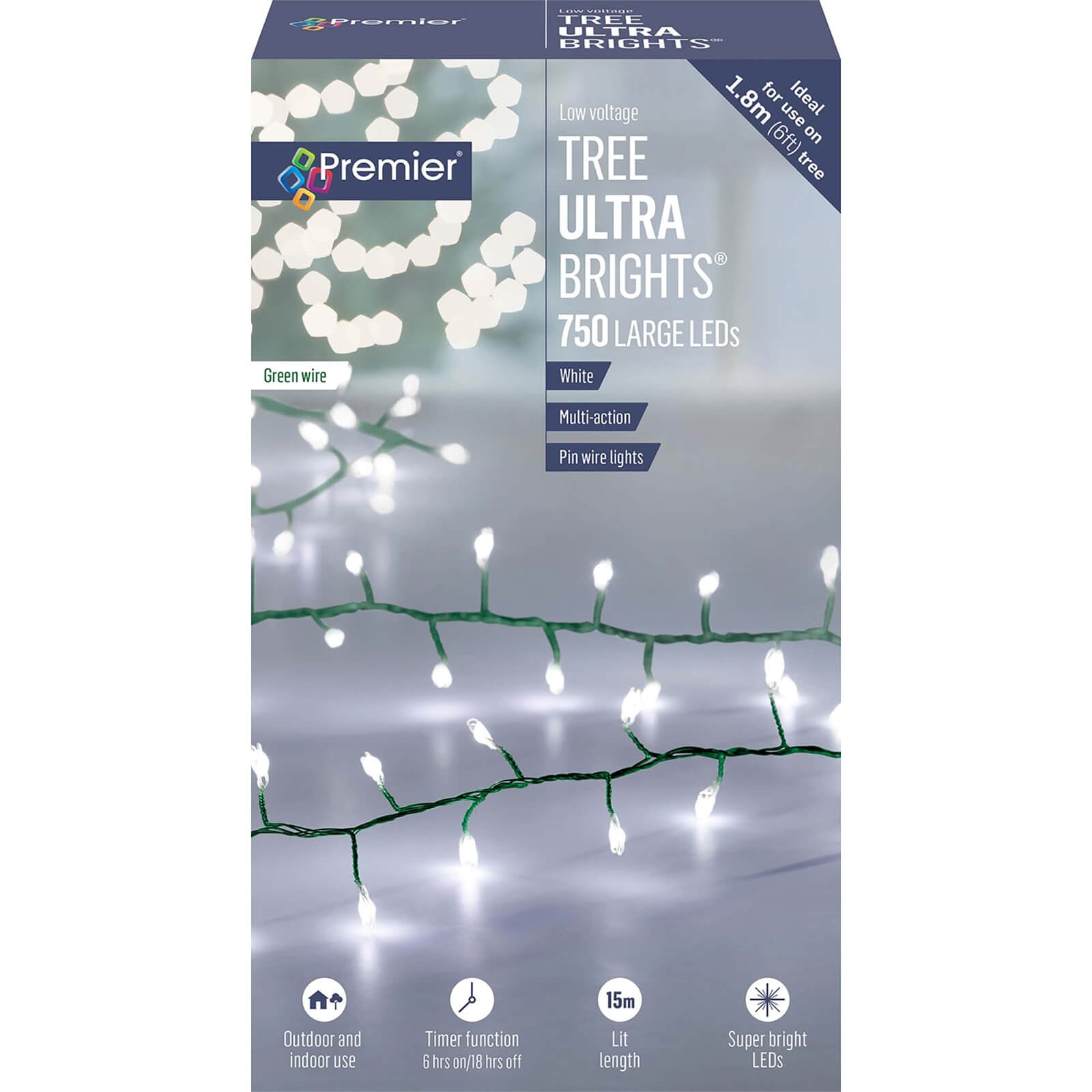 750 White Multiaction Ultrabright TreeBright LED Lights