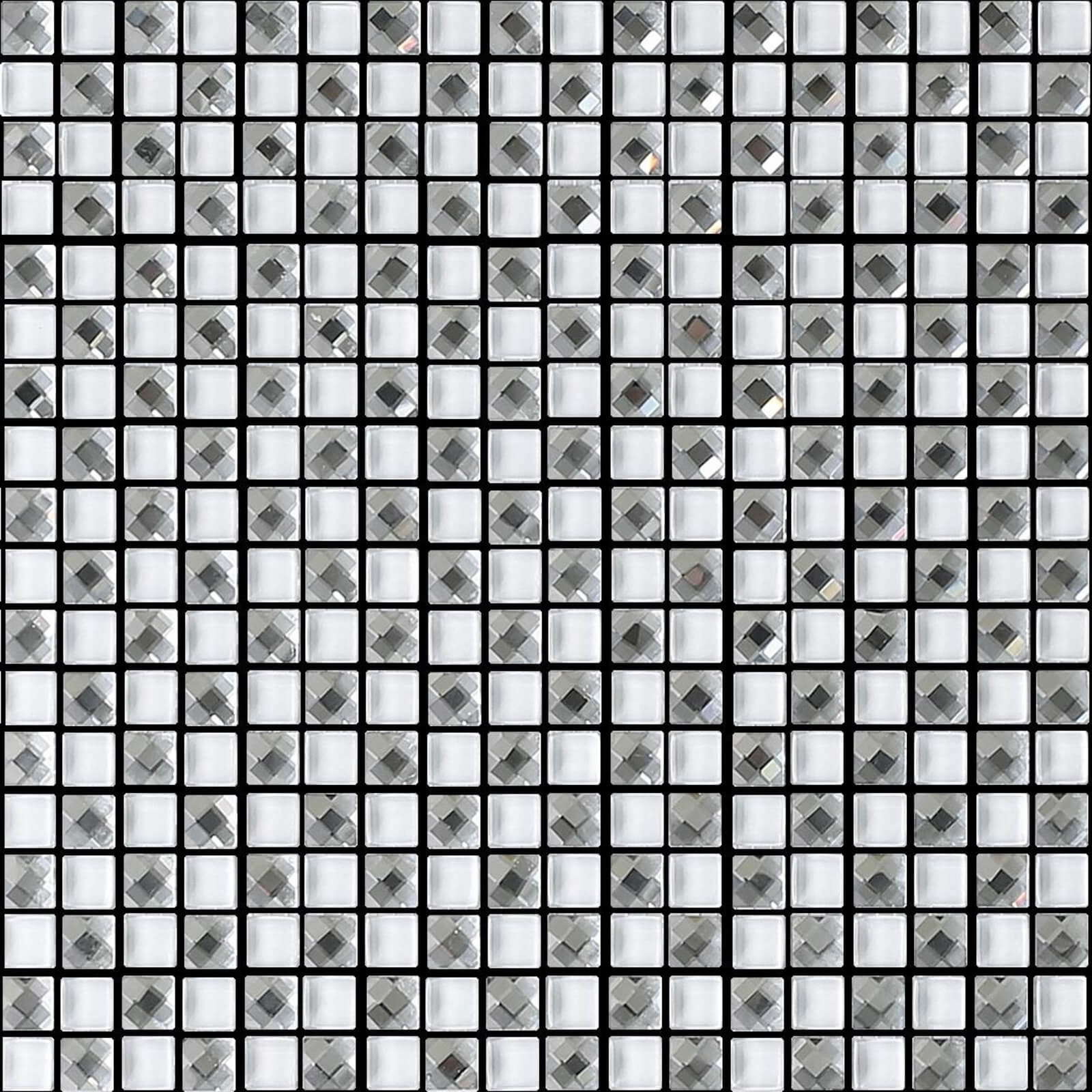 House of Mosaics Jewel White Self-Adhesive Mosaic Tile Sheet