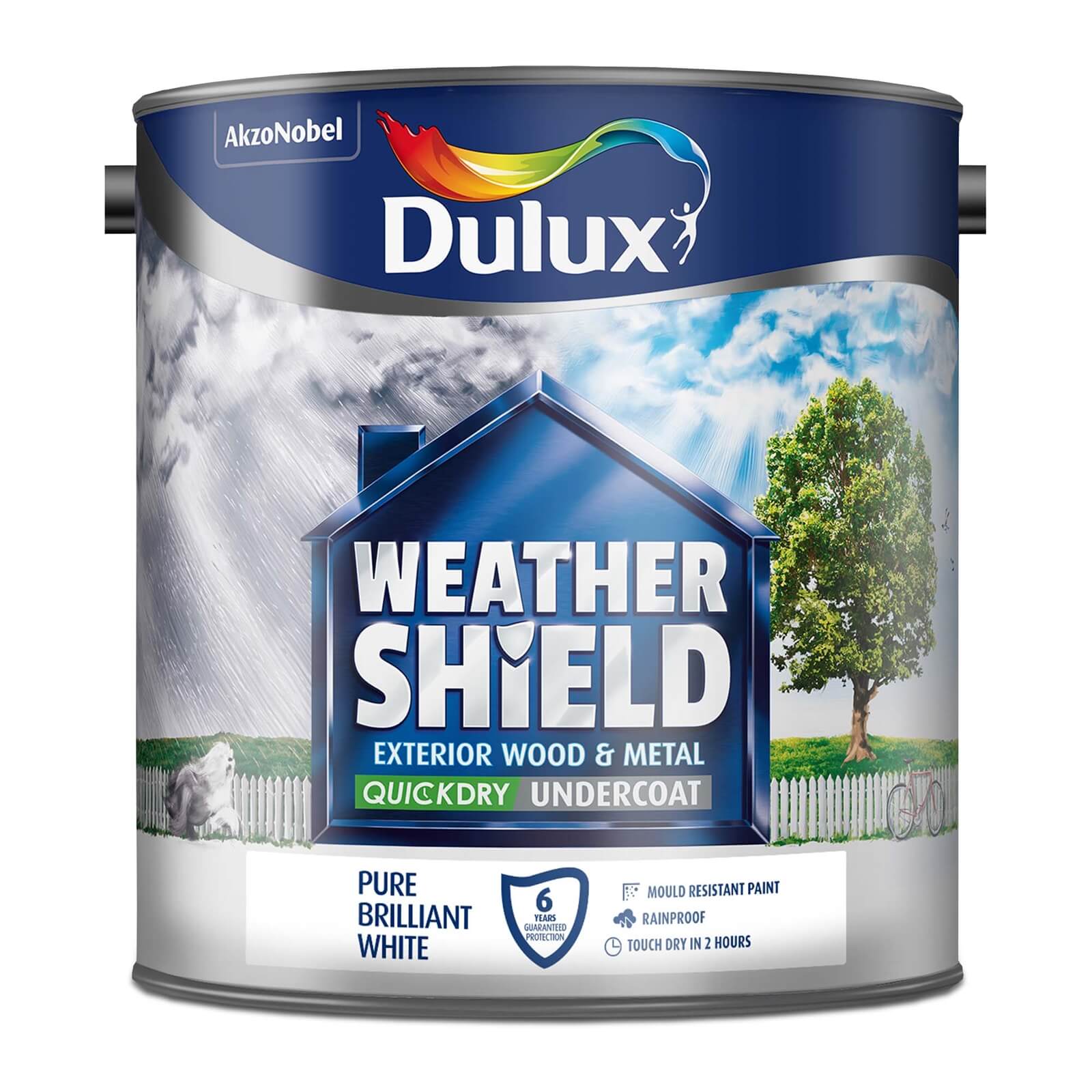 Dulux Weathershield Exterior Quick Dry Undercoat Pure Brilliant White - 2.5L