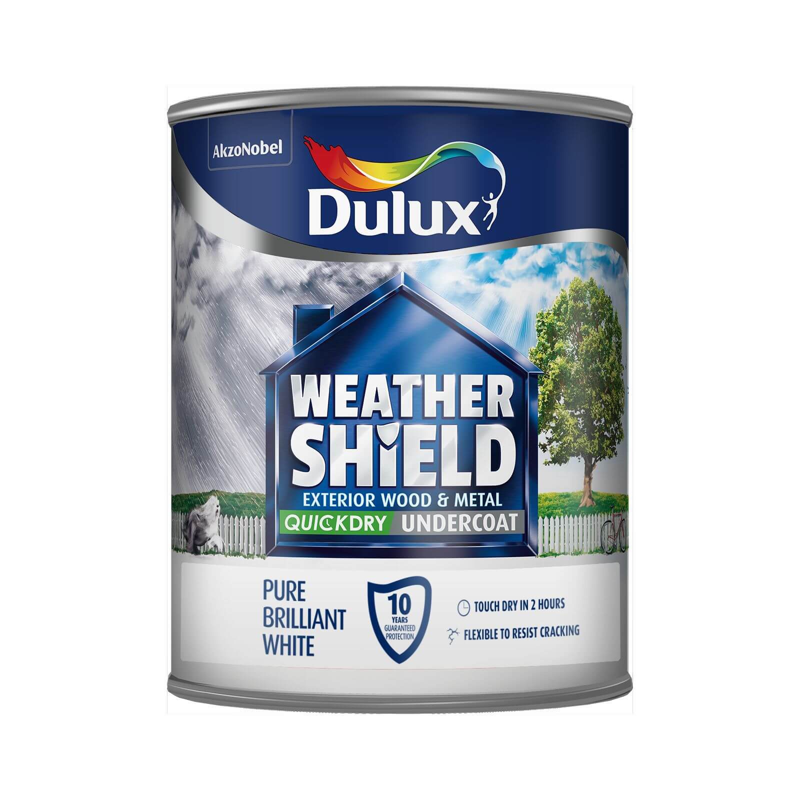 Dulux Weathershield Exterior Quick Dry Undercoat Pure Brilliant White - 2.5L