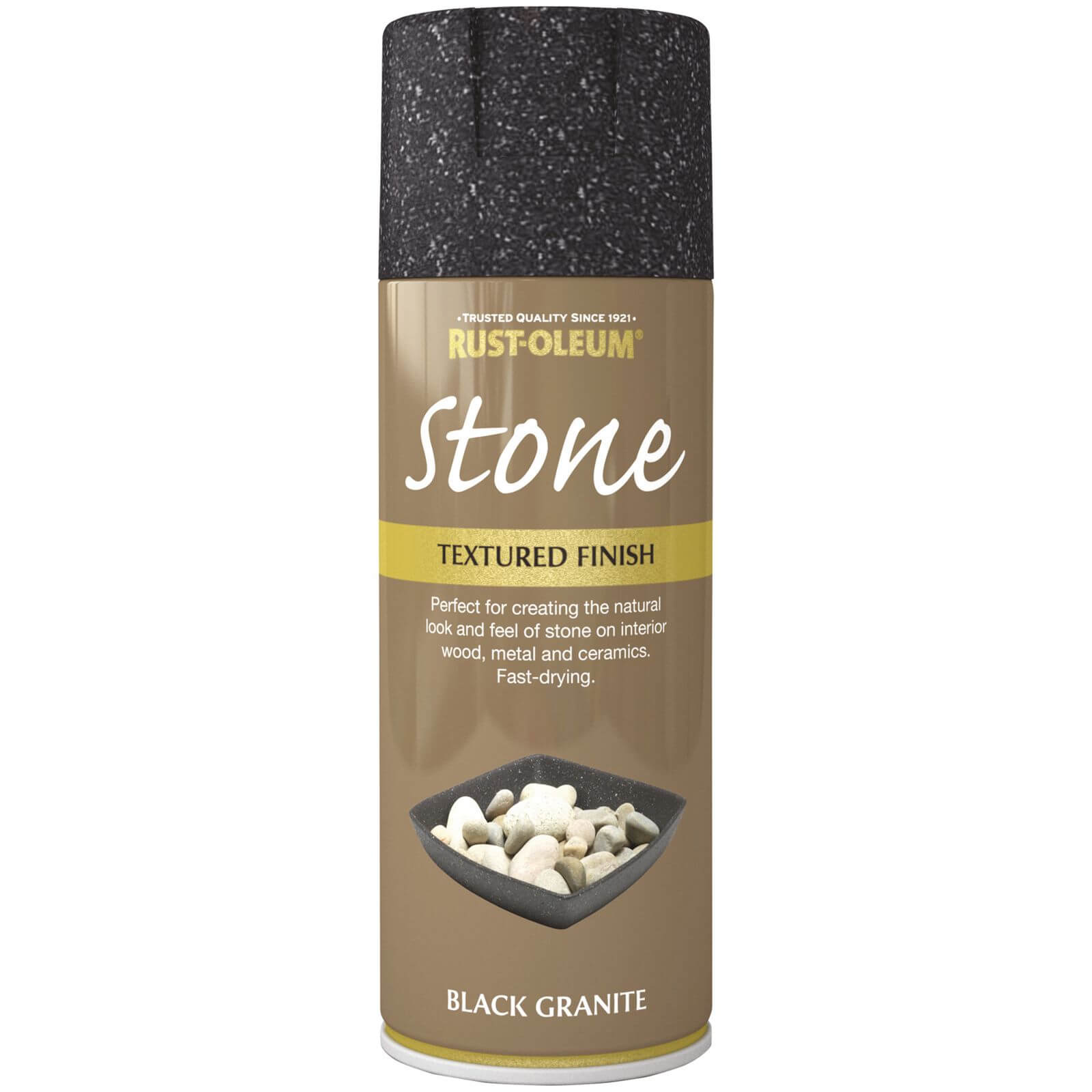 Rust-Oleum Stone Spray Paint Black Granite - 400ml