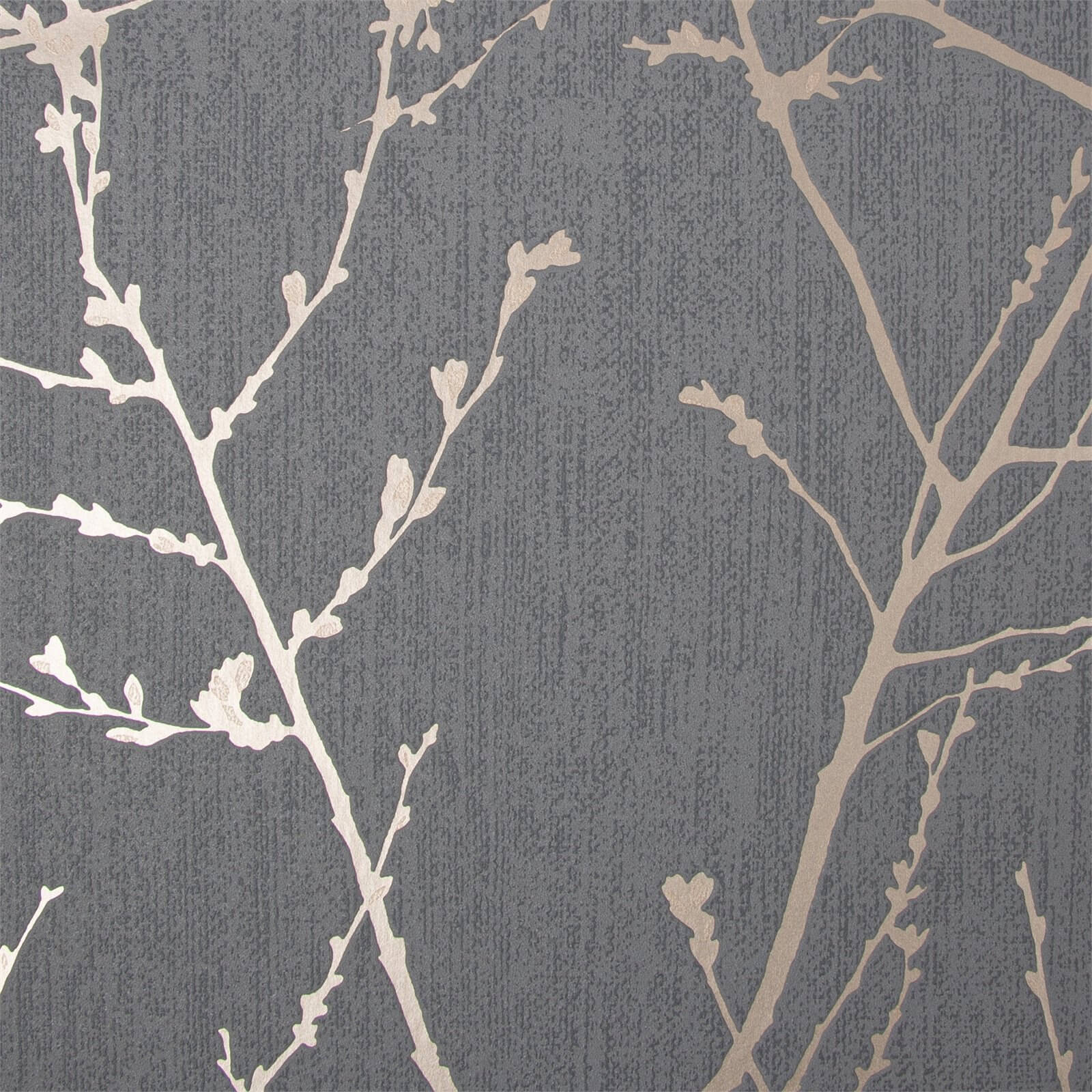 Superfresco Easy Paste the Wall Innocence Wallpaper - Charcoal And Copper